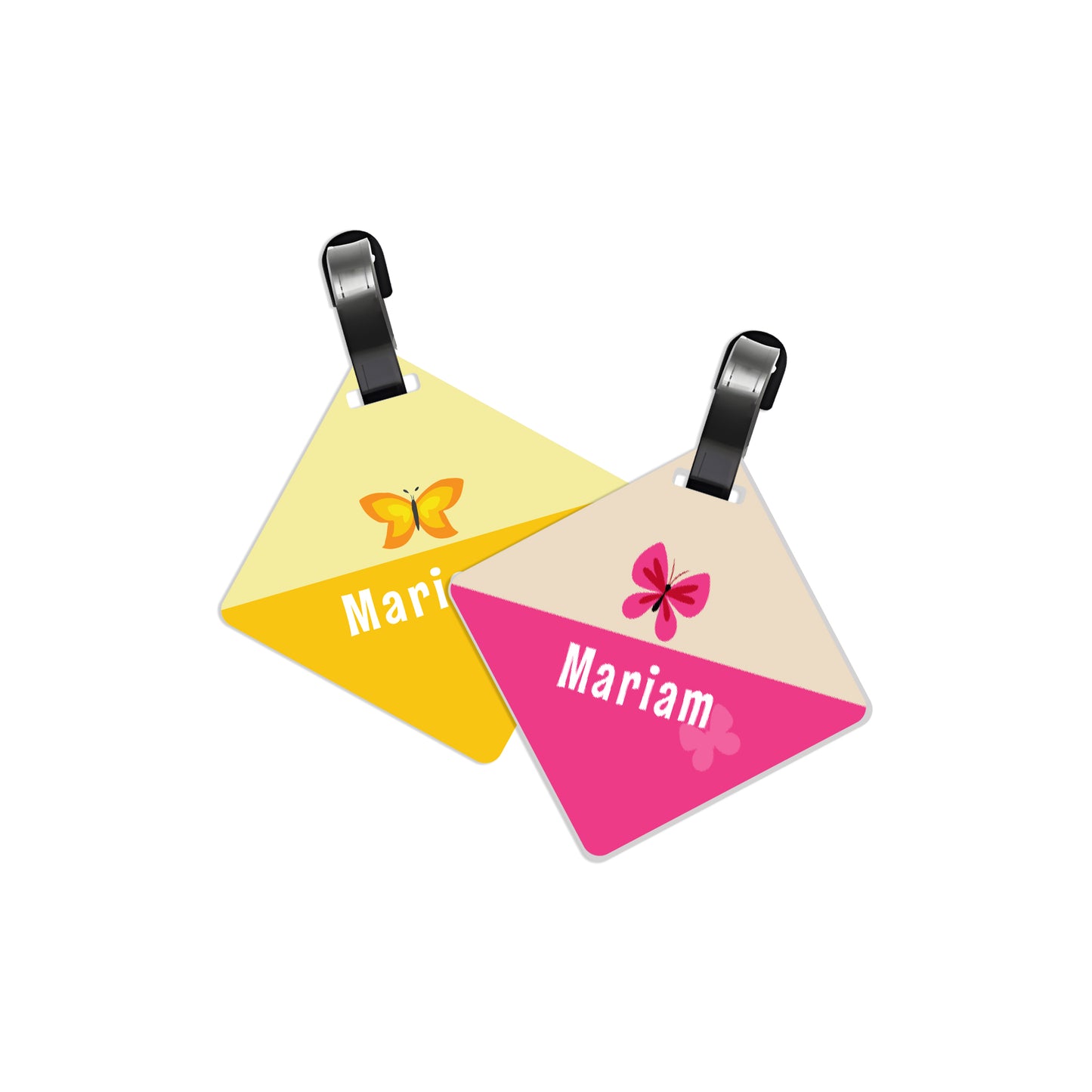 School Tags D001 - Butterfly