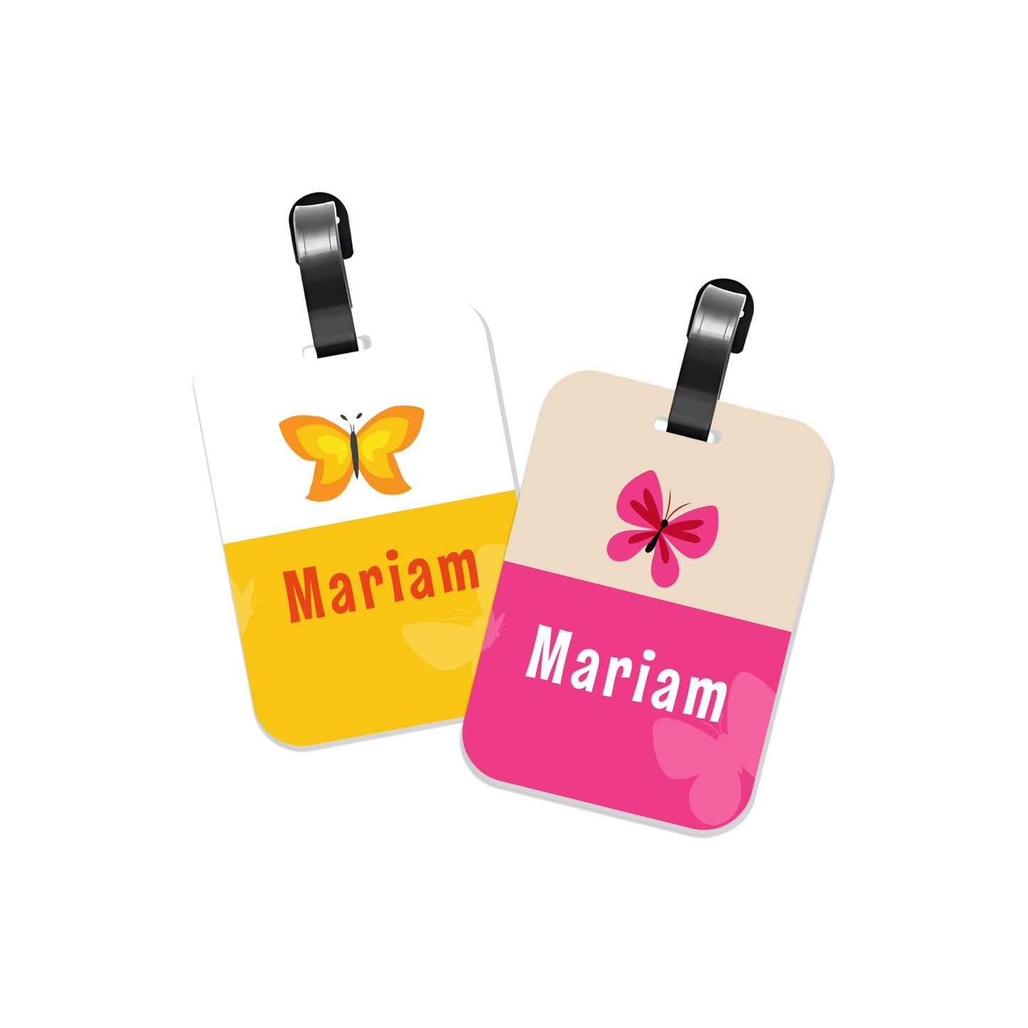 School Tags D001 - Butterfly