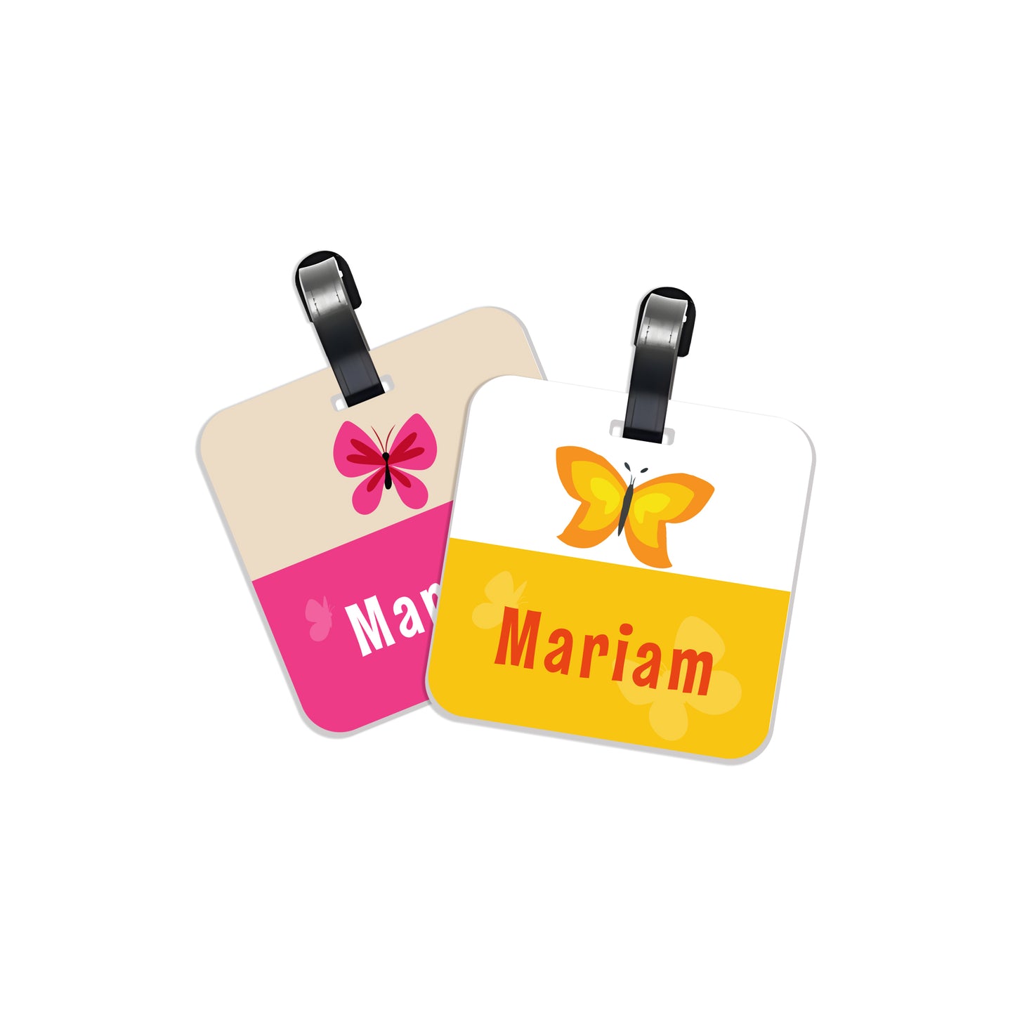School Tags D001 - Butterfly