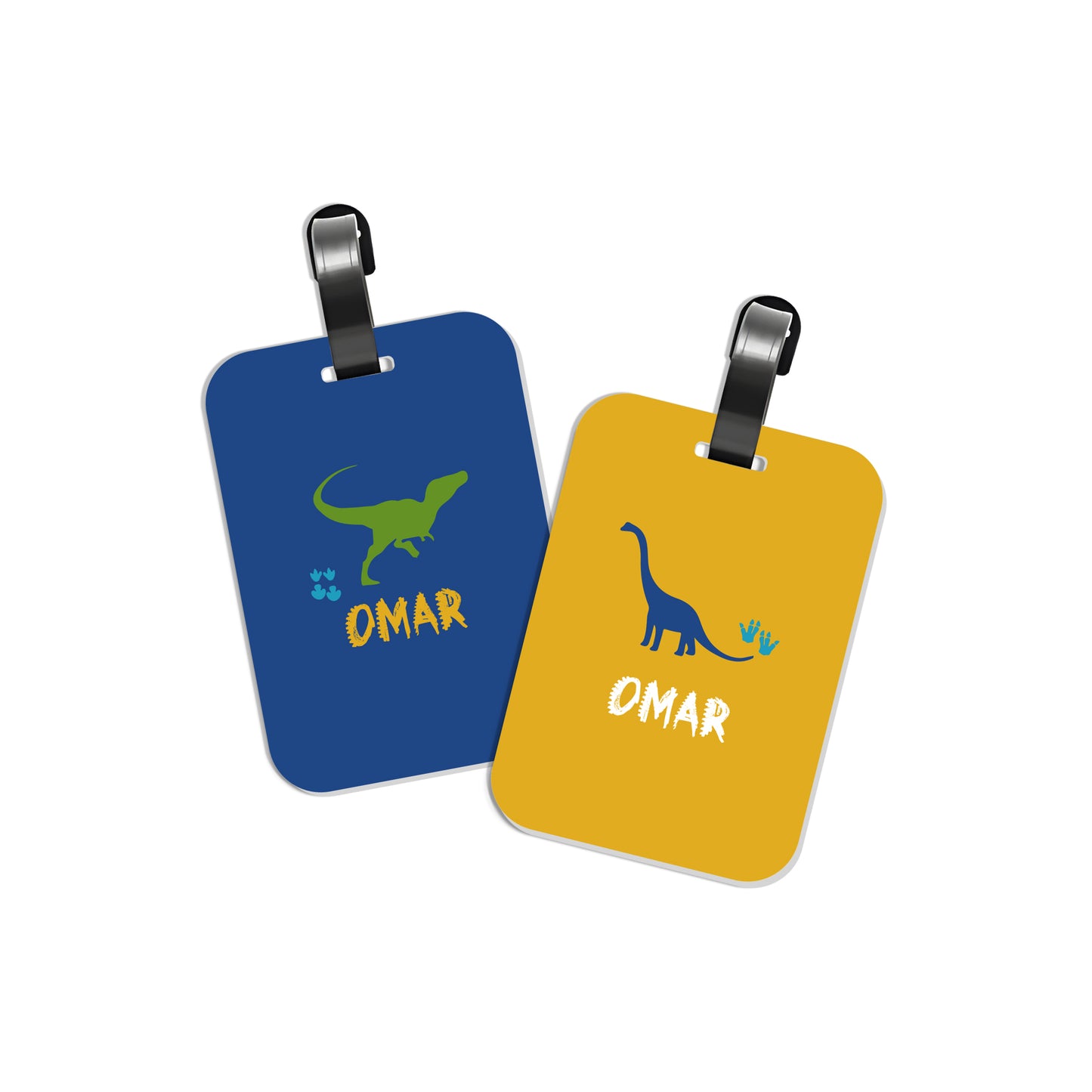 School Tags D002 - Dinosaur