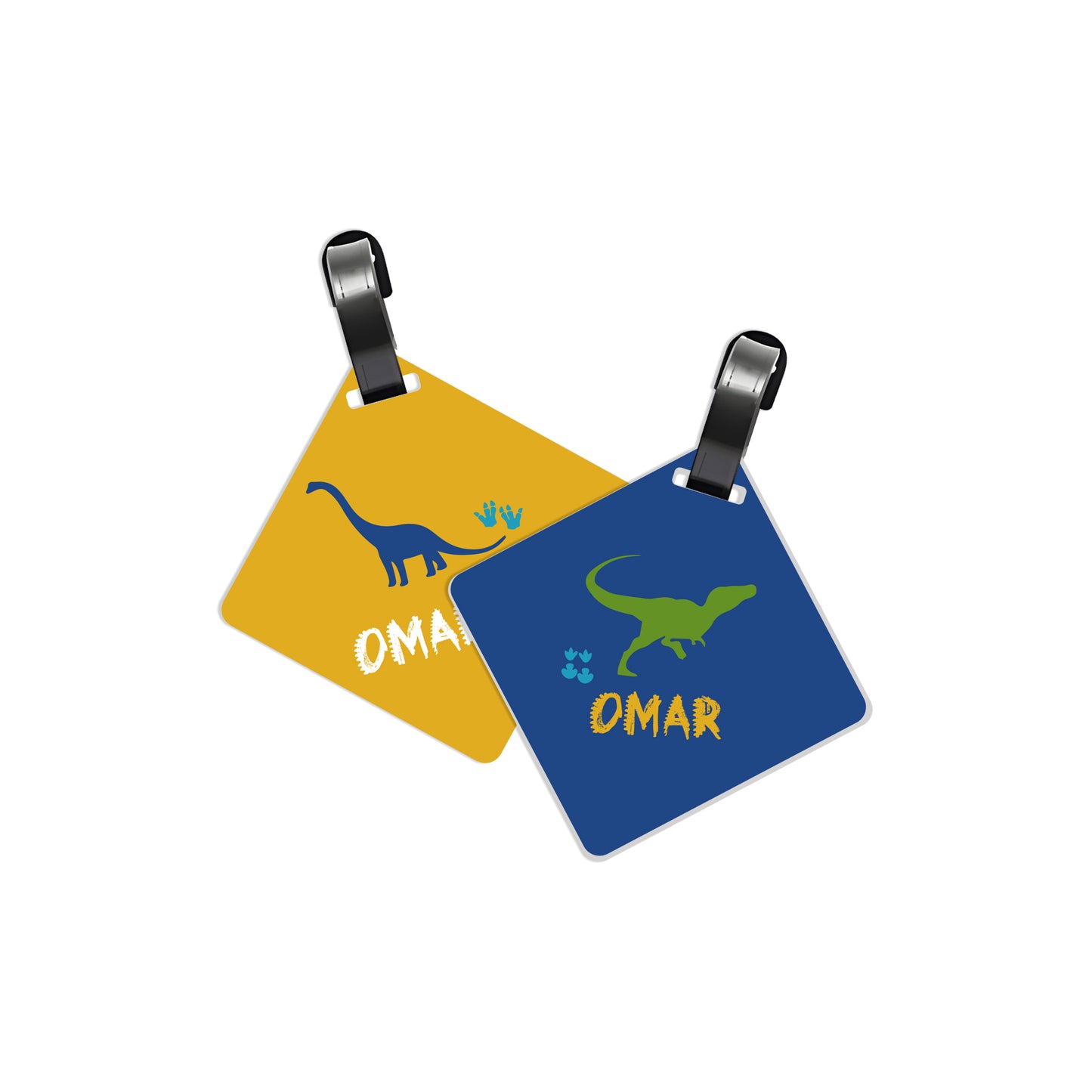 School Tags D002 - Dinosaur