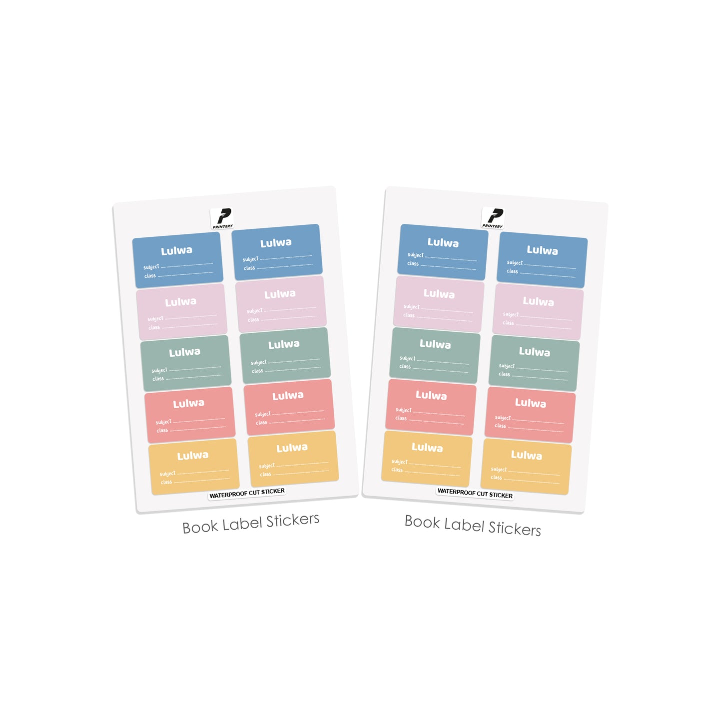School Label Stickers Pack D010 - Basic Theme