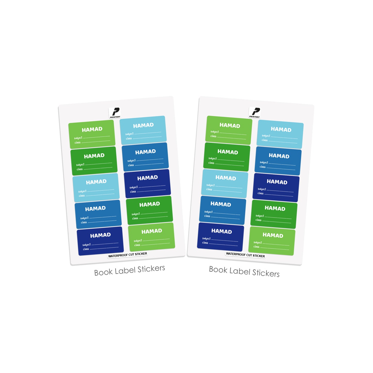 School Label Stickers Pack D012 - Basic Theme