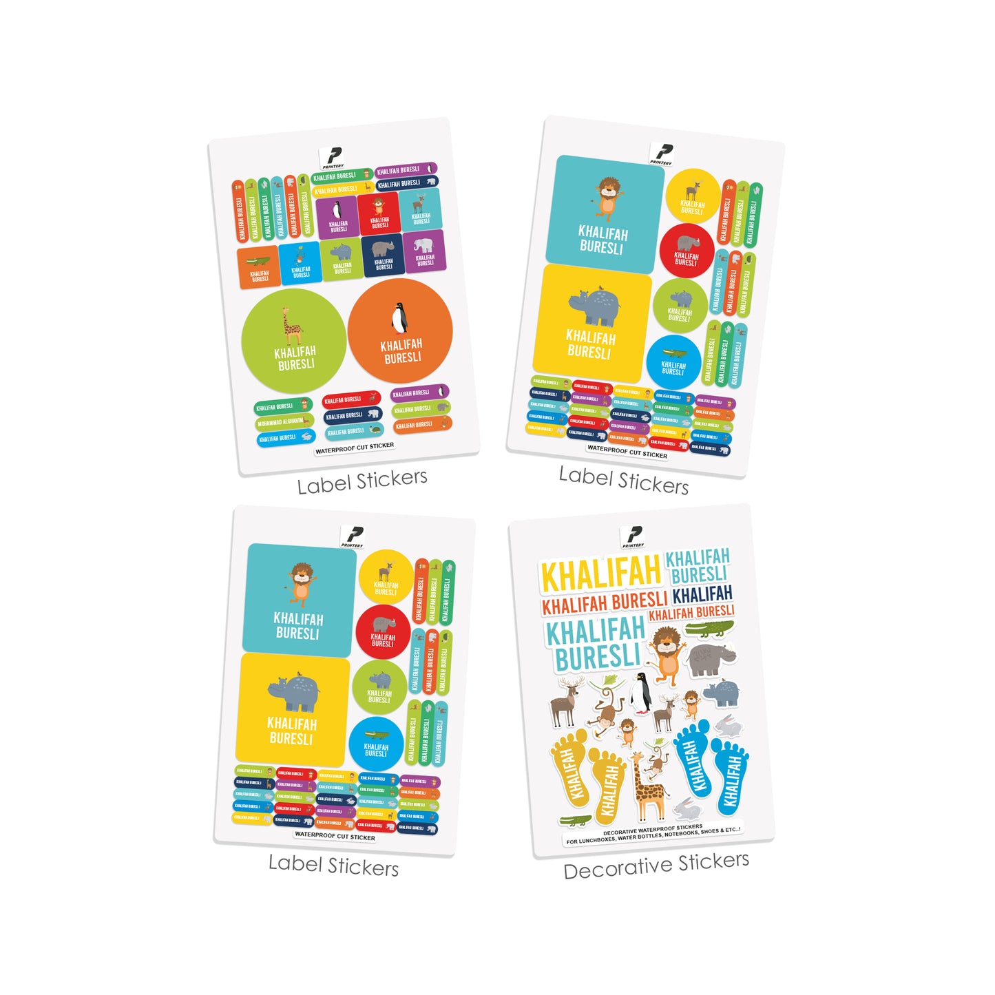 School Label Stickers Pack D021