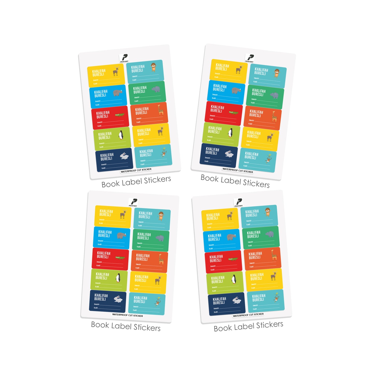 School Label Stickers Pack D021