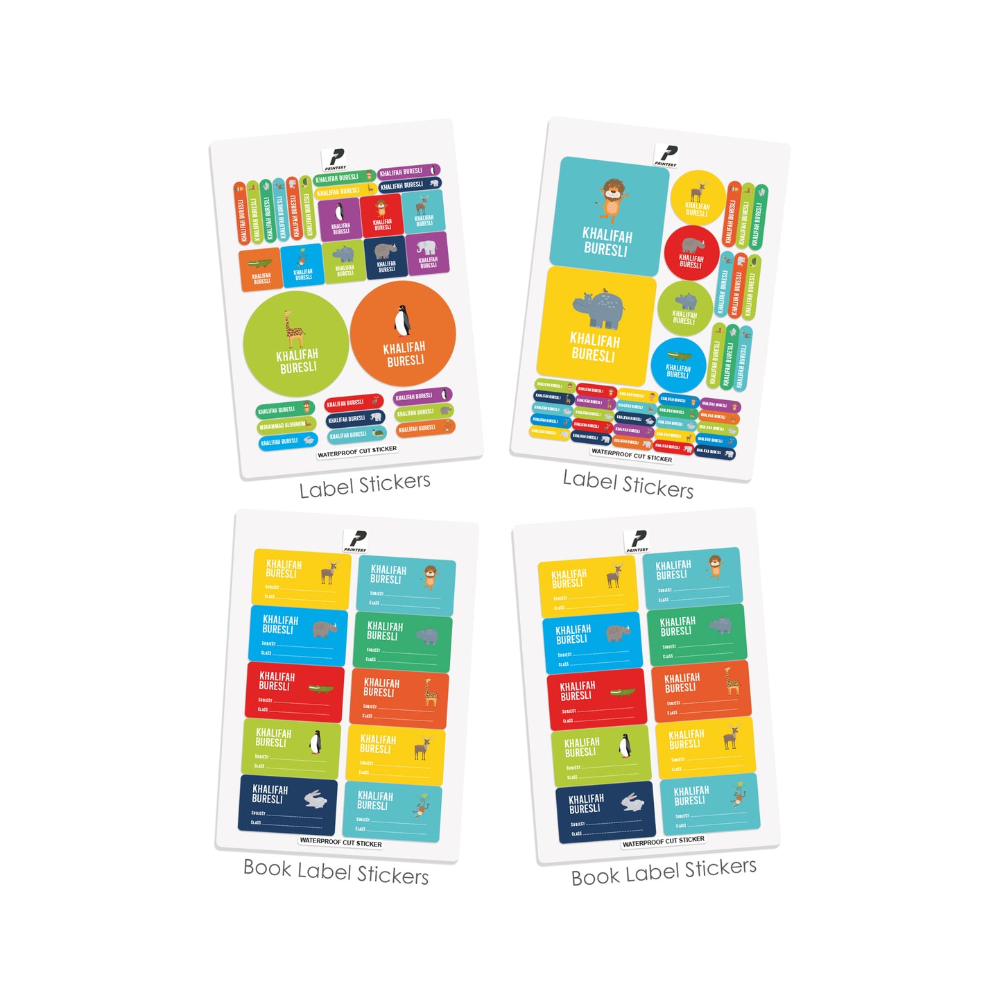 School Label Stickers Pack D021