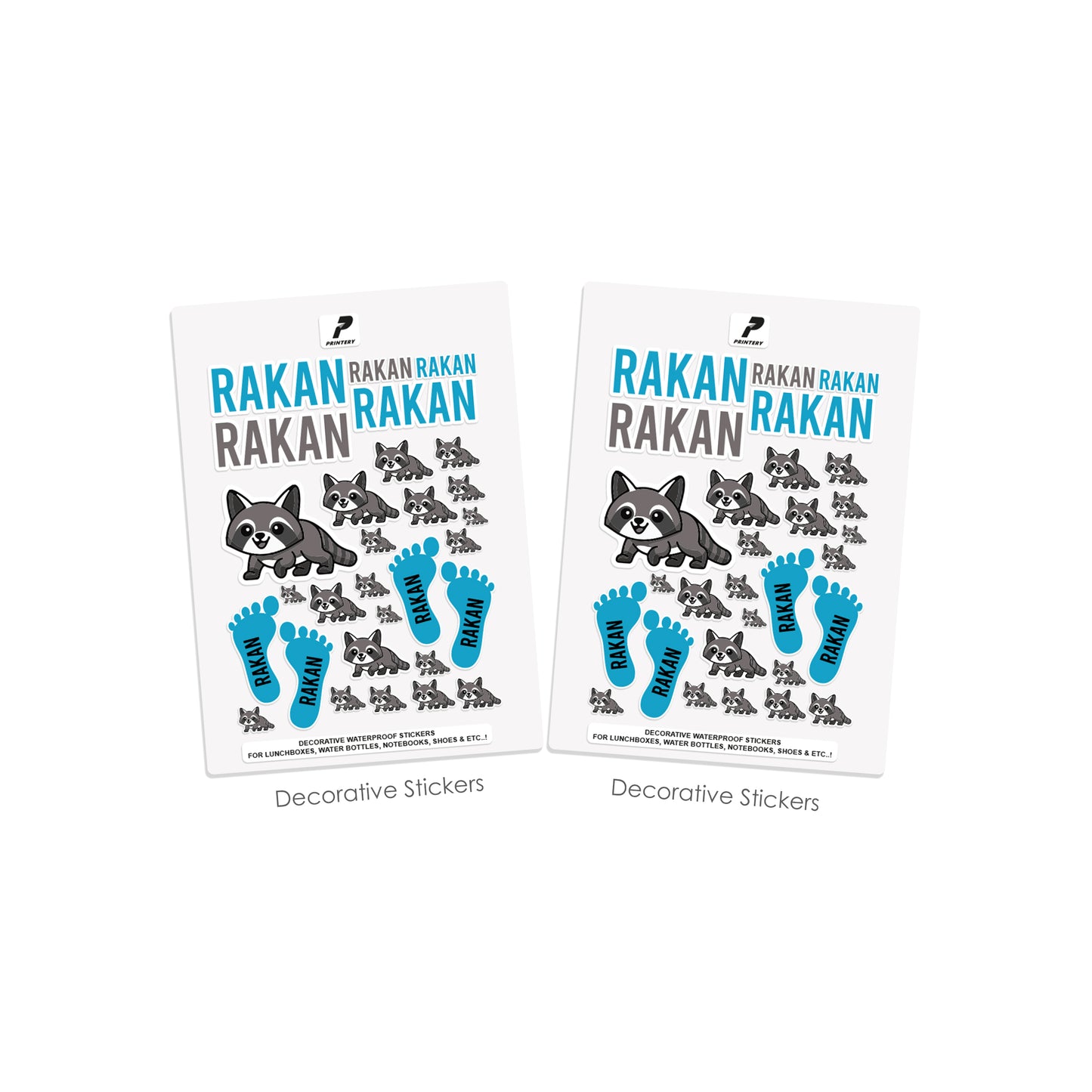 School Label Stickers Pack D038 - Rakoon
