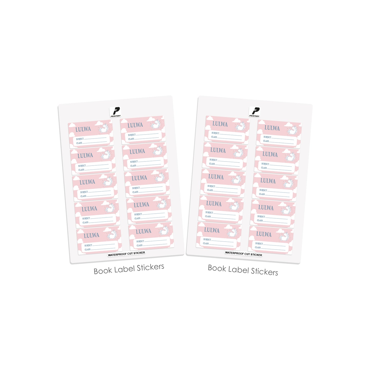School Label Stickers Pack D046 - Unicorn