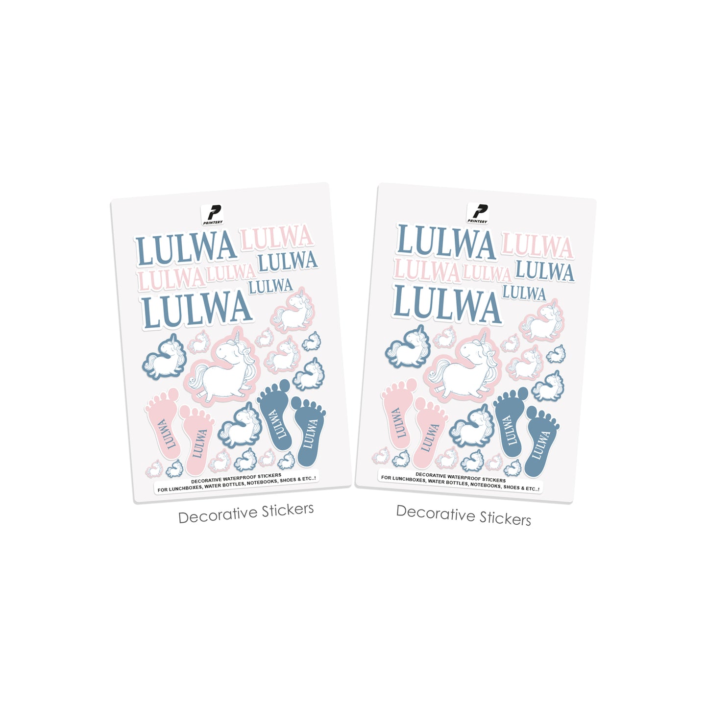 School Label Stickers Pack D046 - Unicorn