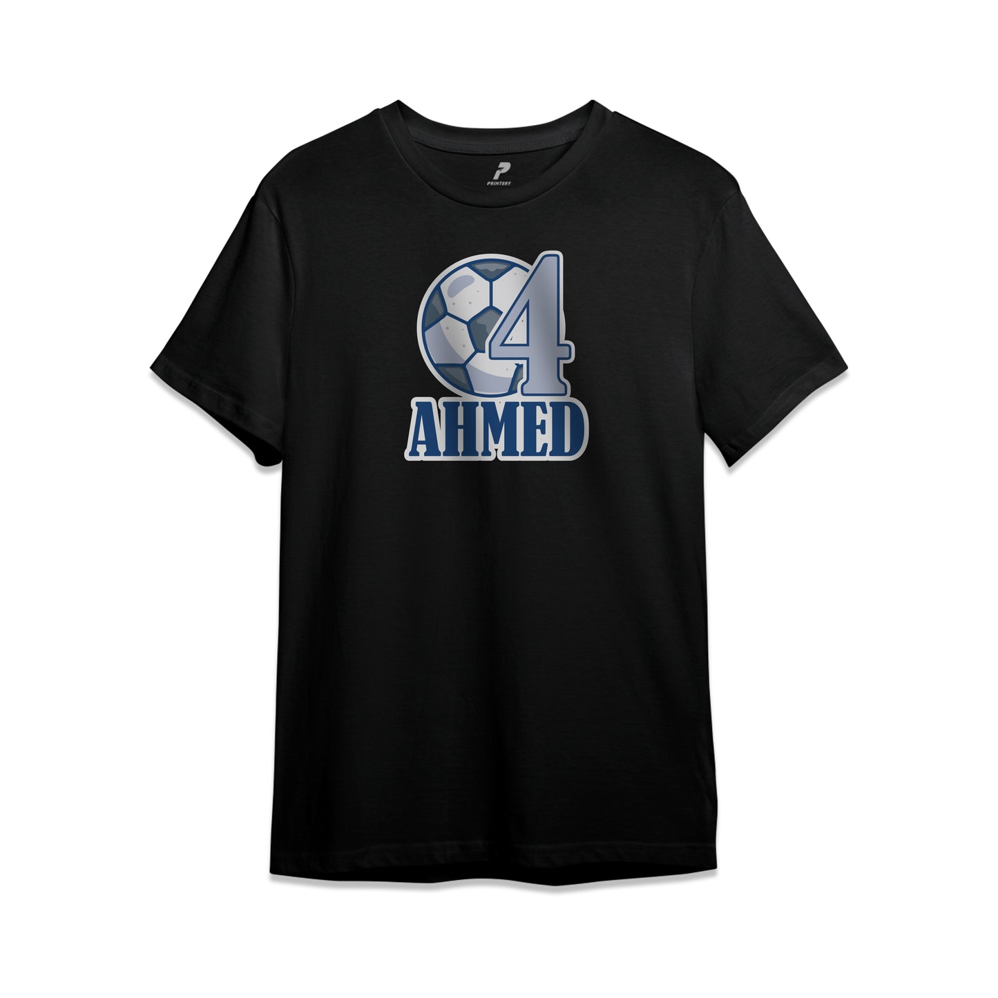 Football Theme Birthday T-Shirt Black