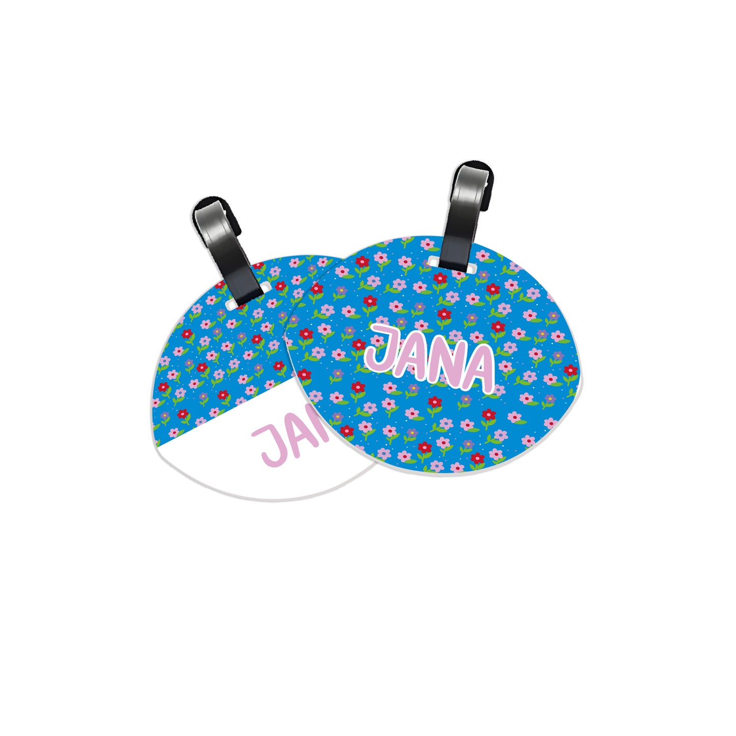 School Tags D053 - Flowers Patter