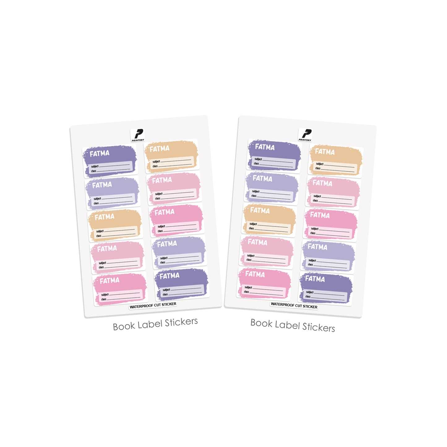 School Label Stickers Pack D061 - Basic Theme