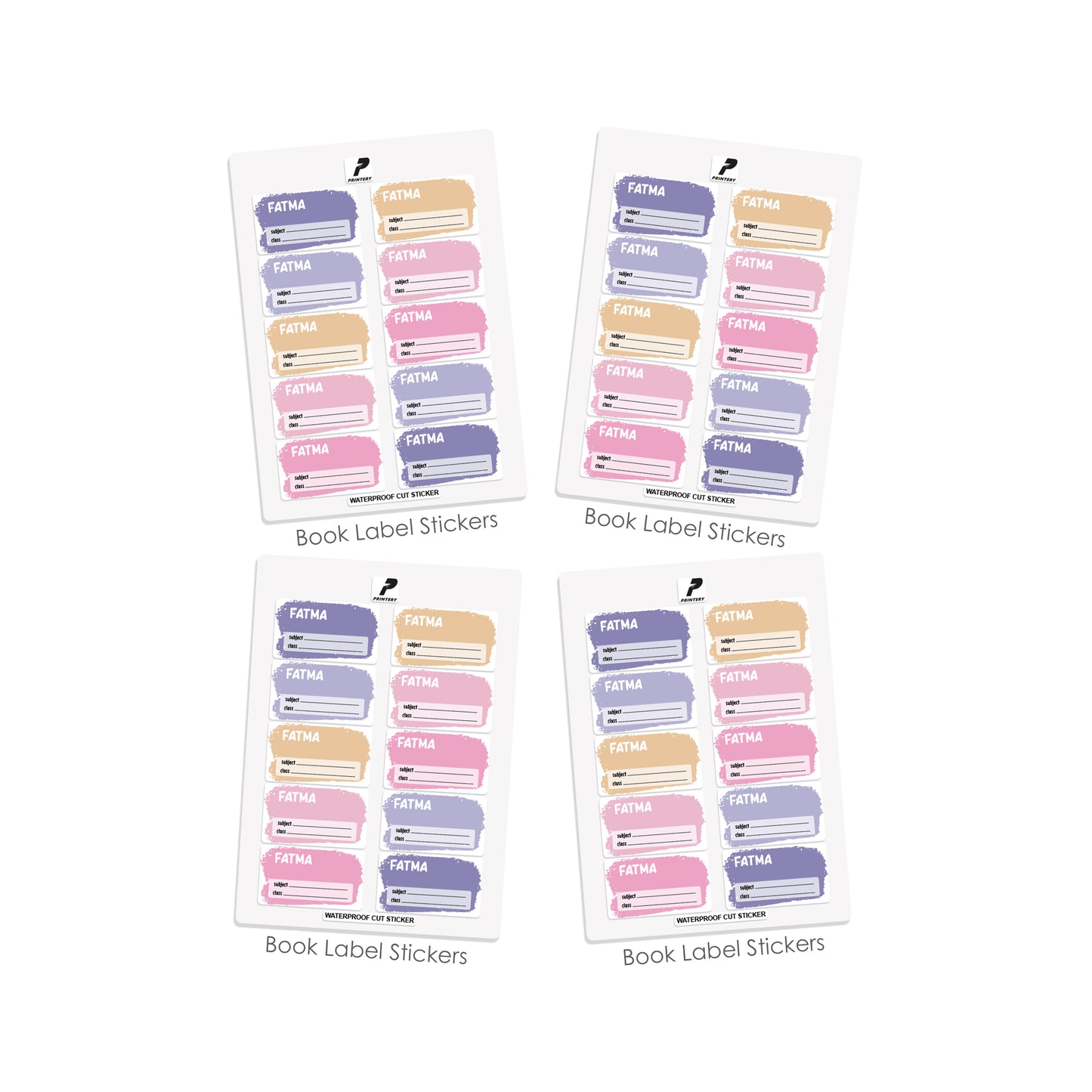 School Label Stickers Pack D061 - Basic Theme