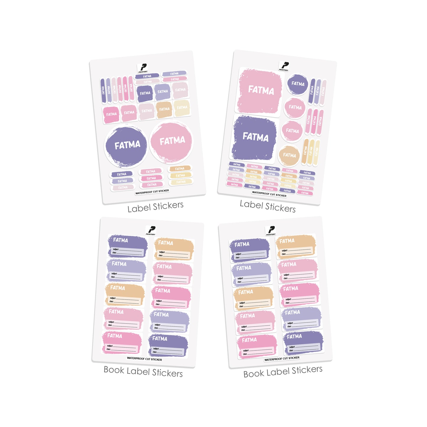 School Label Stickers Pack D061 - Basic Theme