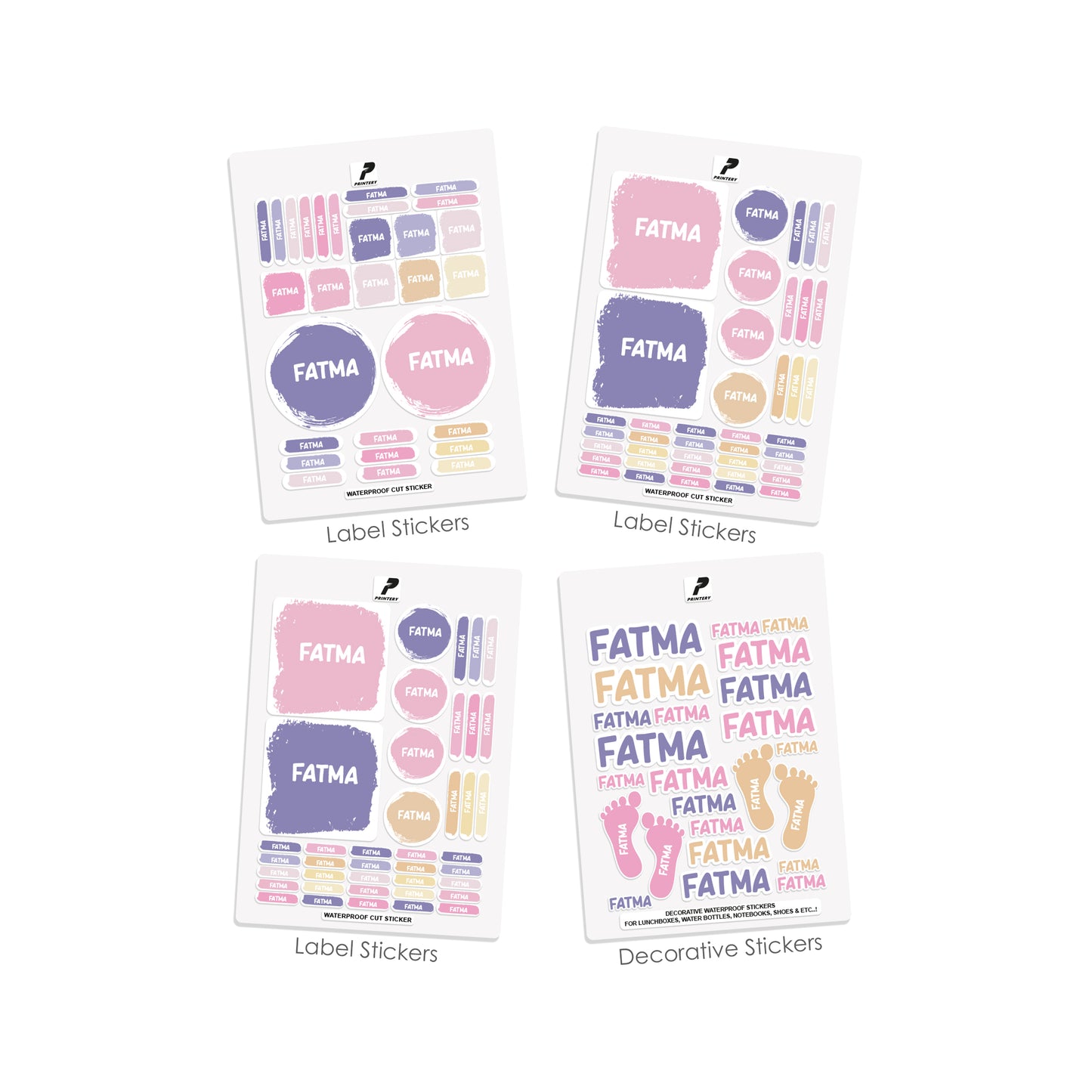 School Label Stickers Pack D061 - Basic Theme
