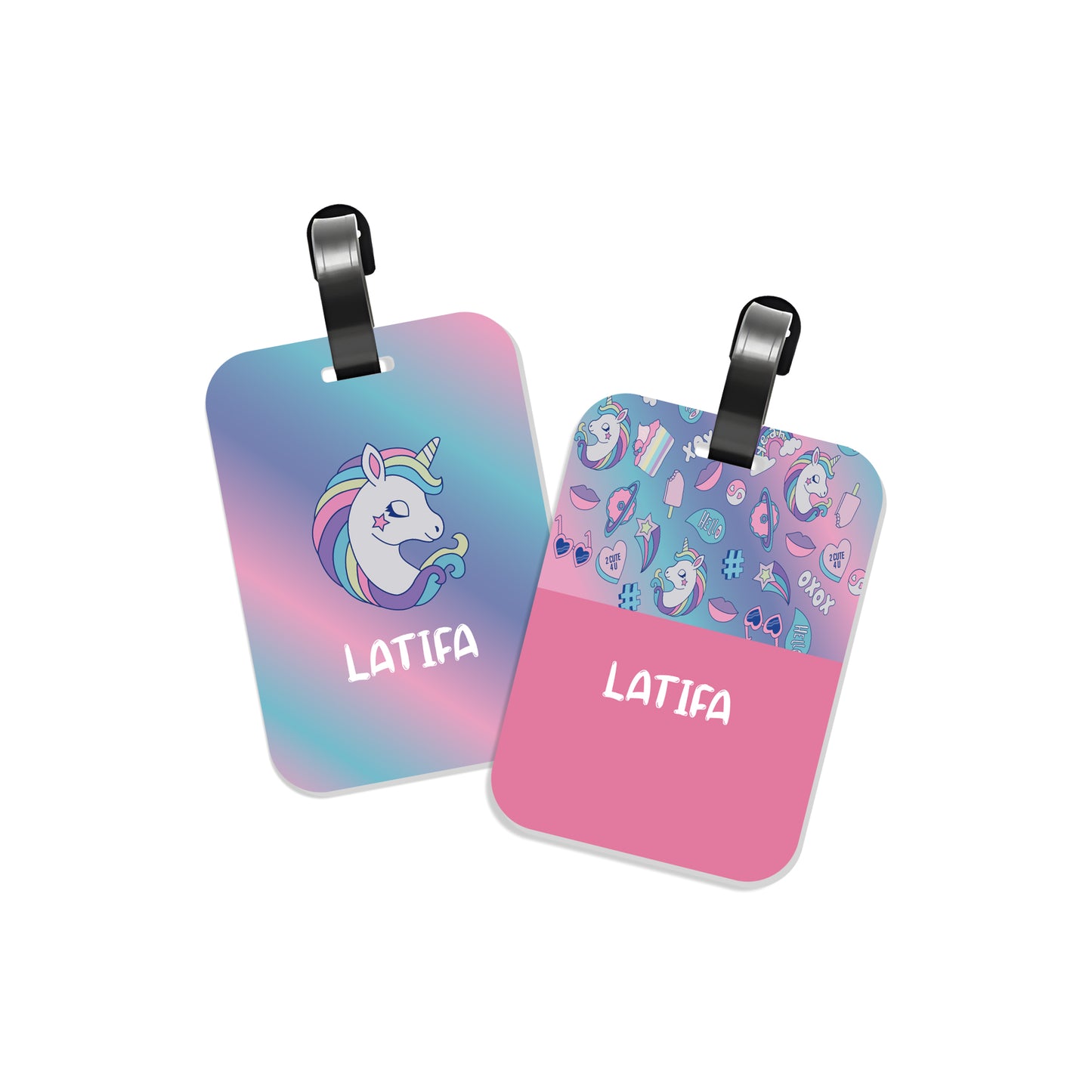 School Tags D077 - Unicorn