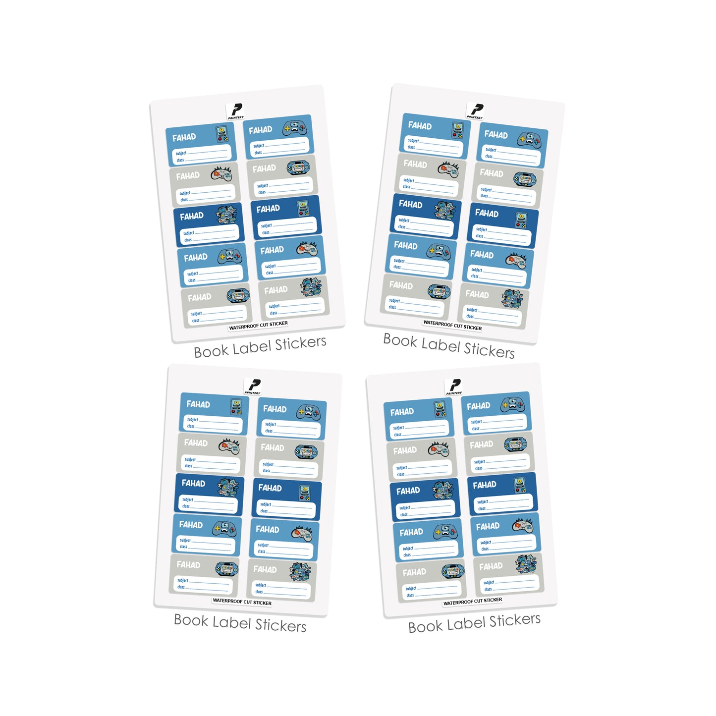 School Label Stickers Pack D079 -Joystick