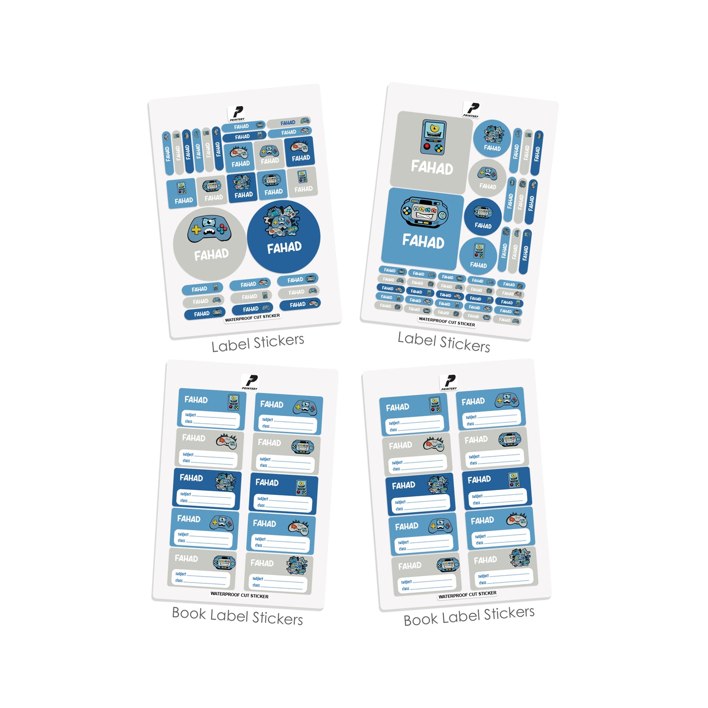 School Label Stickers Pack D079 -Joystick