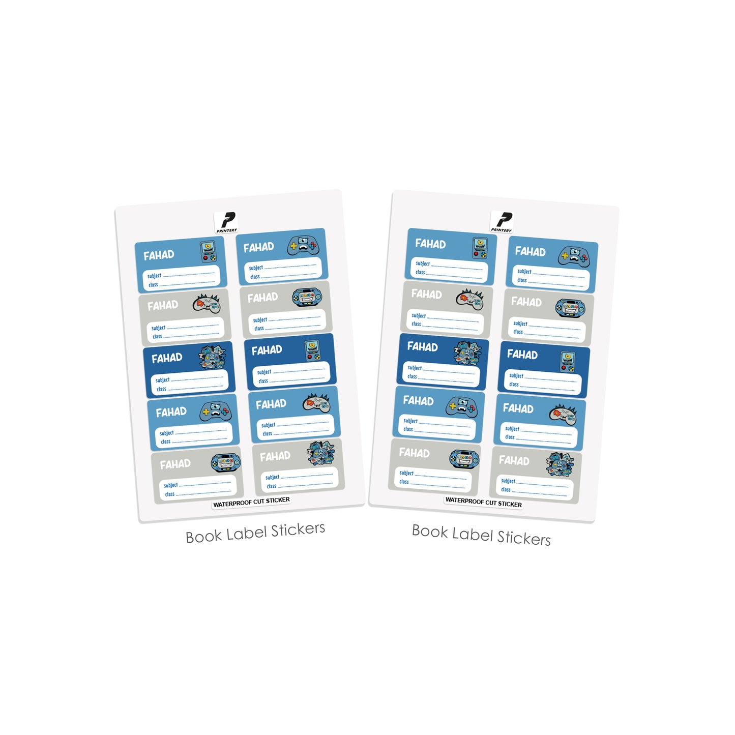 School Label Stickers Pack D079 -Joystick