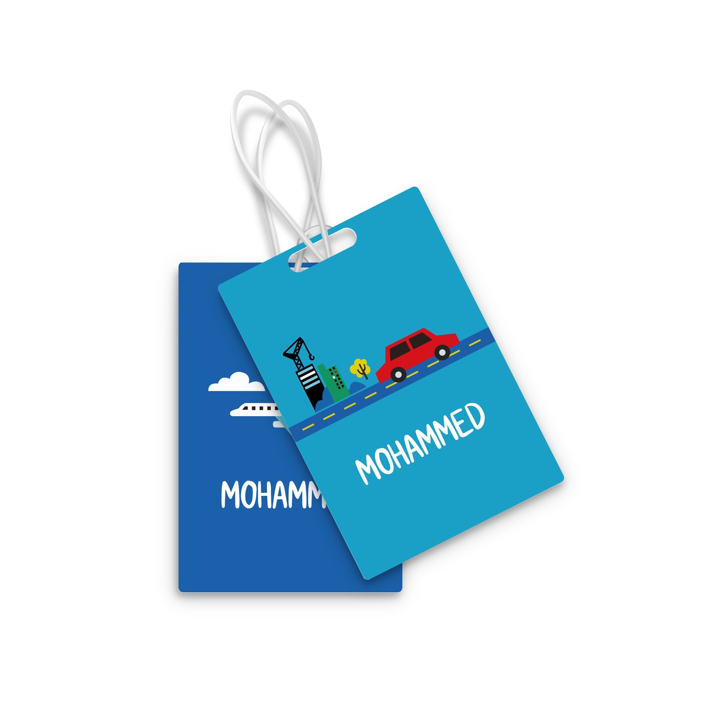 School Tags D083 - Cars & Airplane