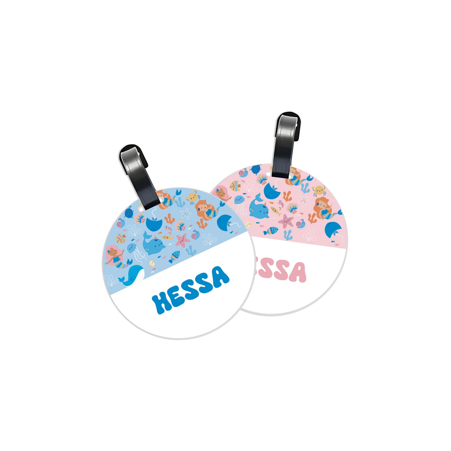 School Tags D113 - Whales and Mermaids