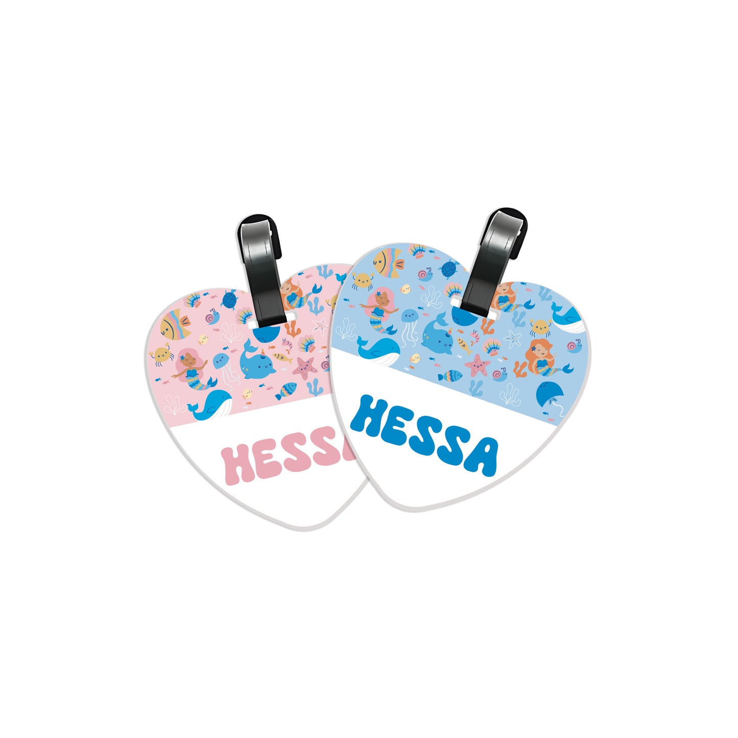School Tags D113 - Whales and Mermaids