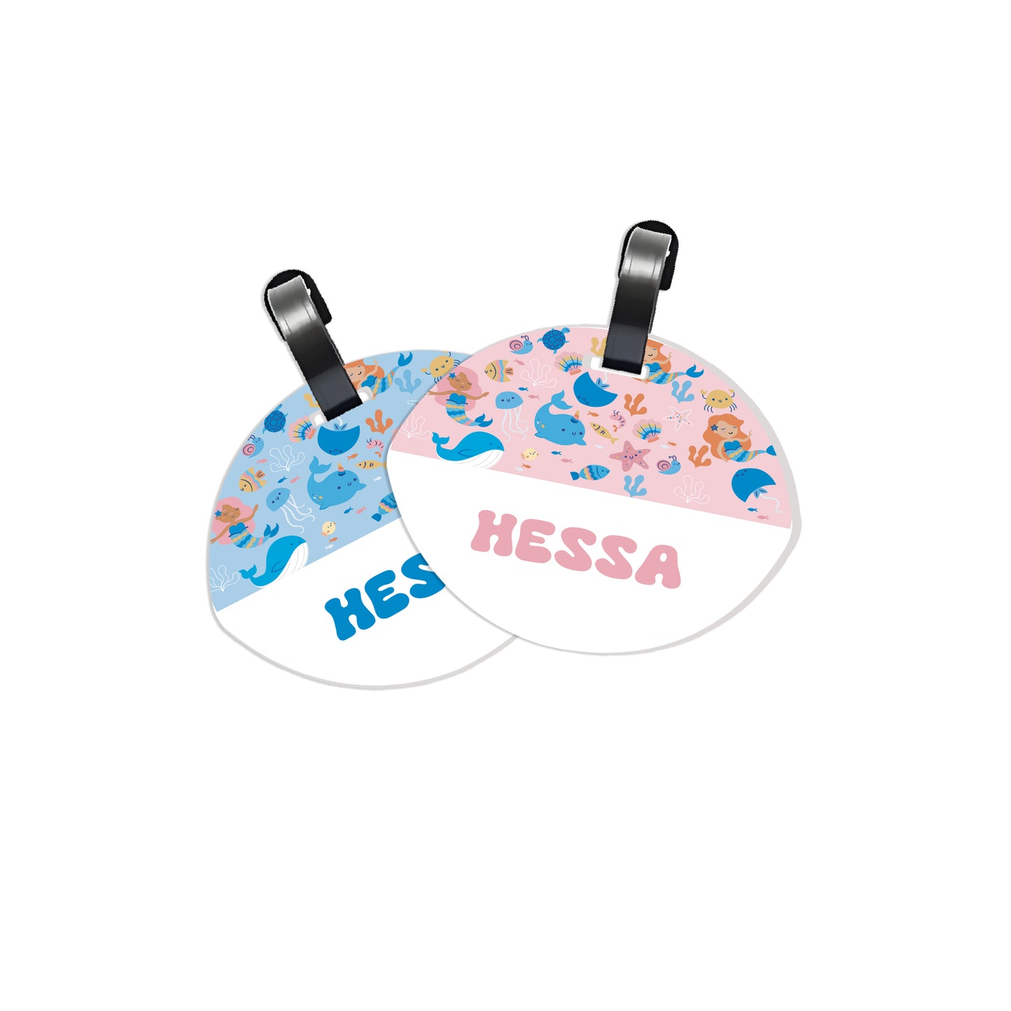 School Tags D113 - Whales and Mermaids