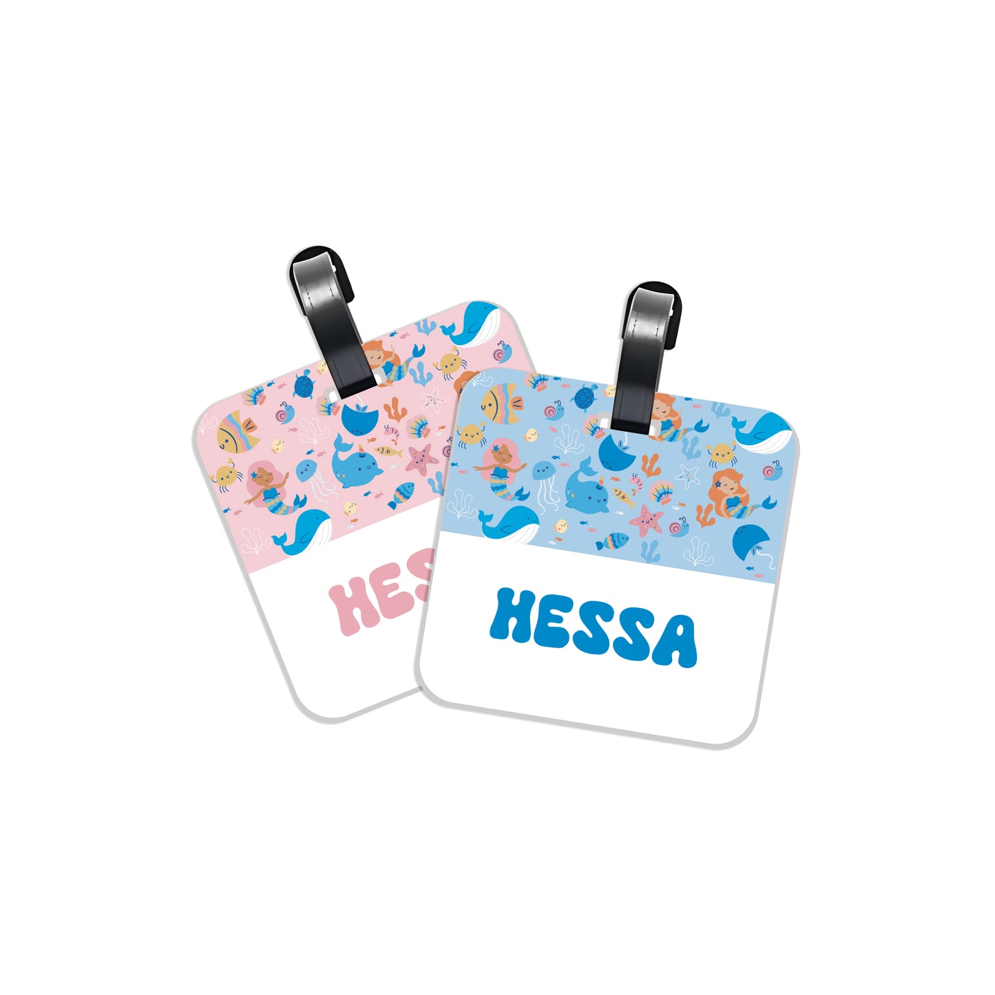 School Tags D113 - Whales and Mermaids