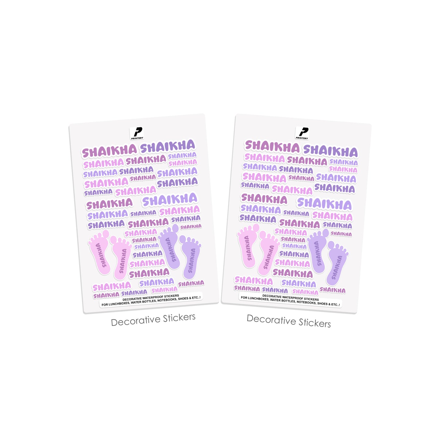 School Label Stickers Pack D137 - Flower