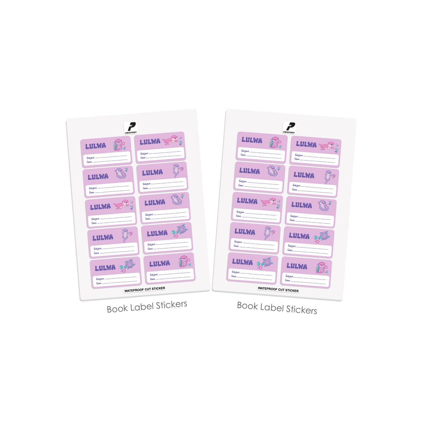 School Label Stickers Pack D138 - Beaver