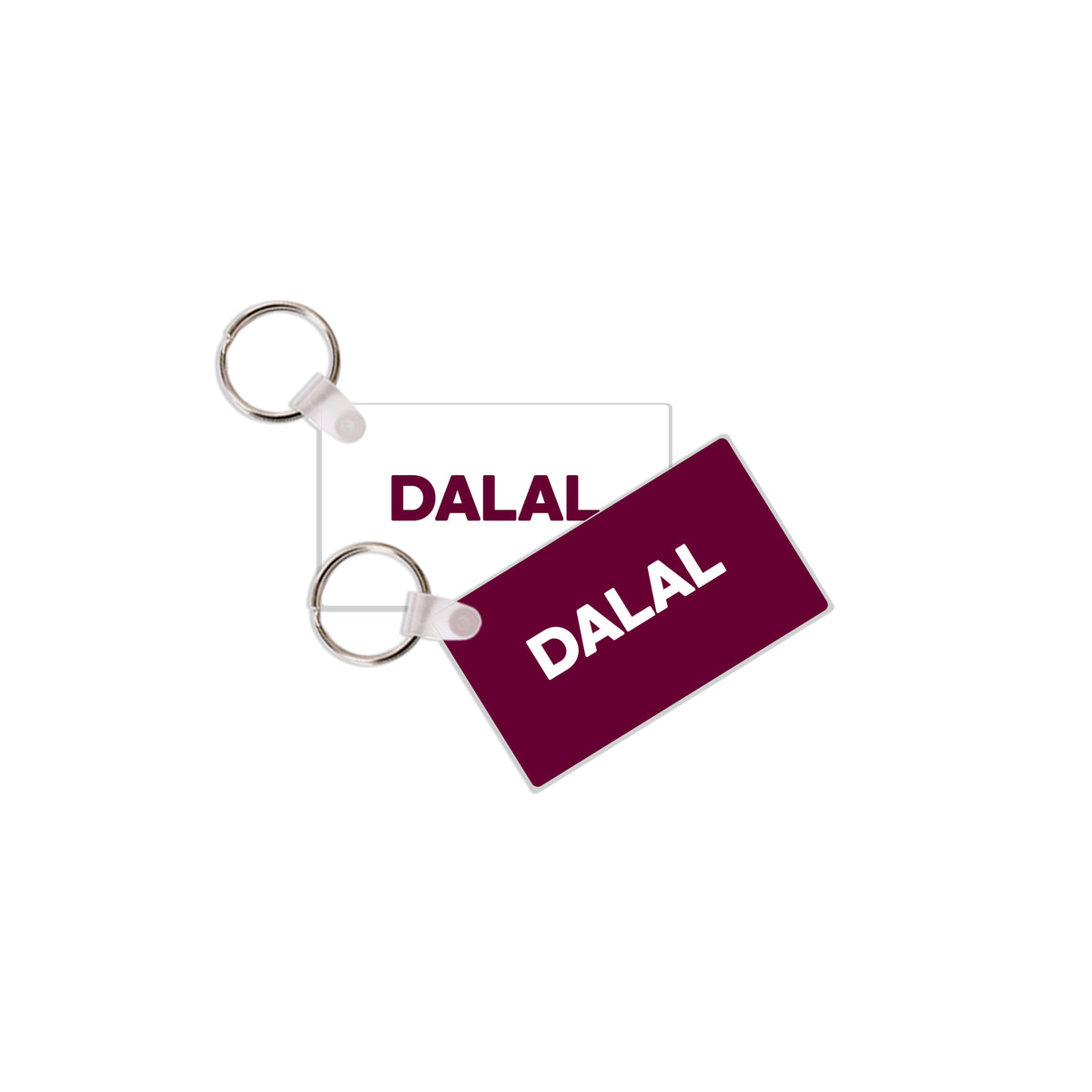 School Tags D186 - Burgundy