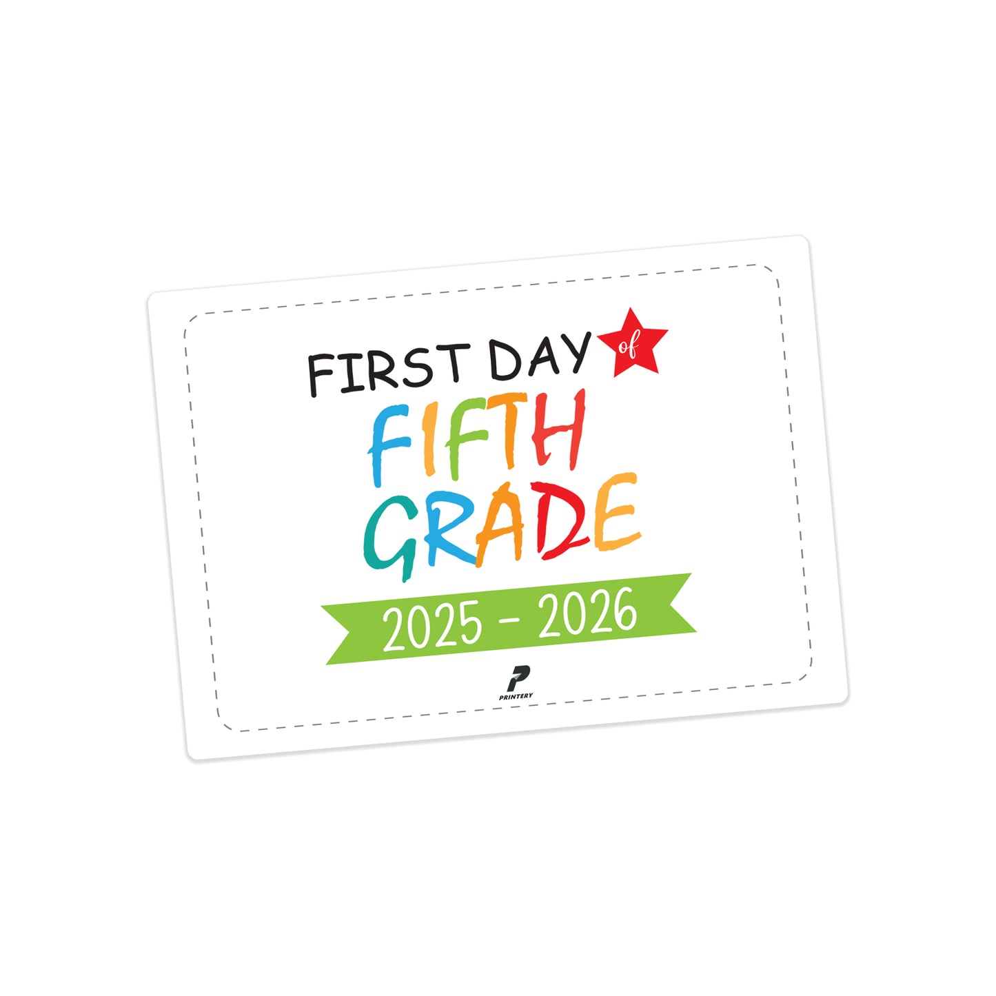 Grade Photo Card - Fifth Grade