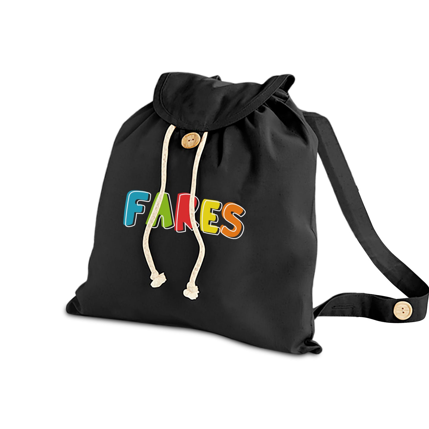 Black Organic Backpack D02