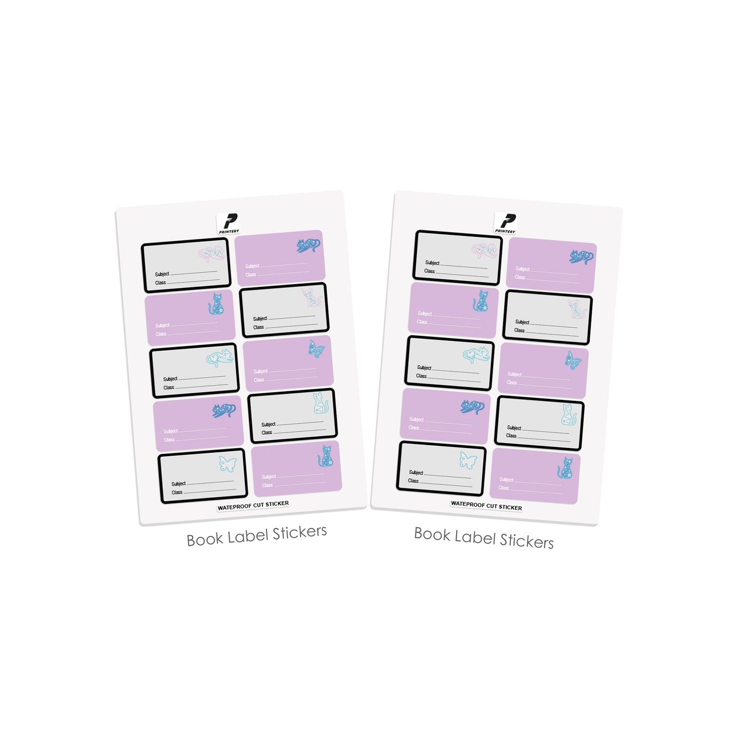 Ready to Buy School Label Pack D072 - Cat
