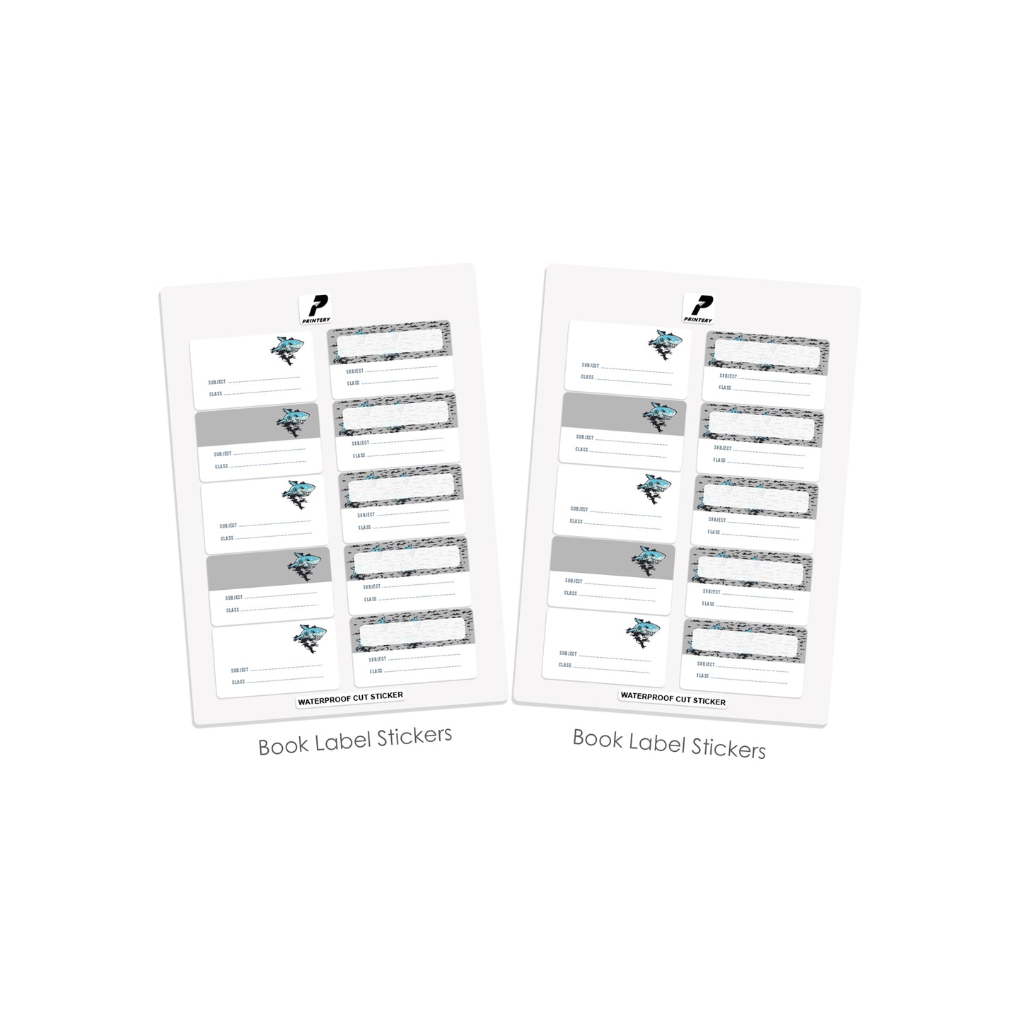 Ready to Buy School Label Pack D078 - Shark