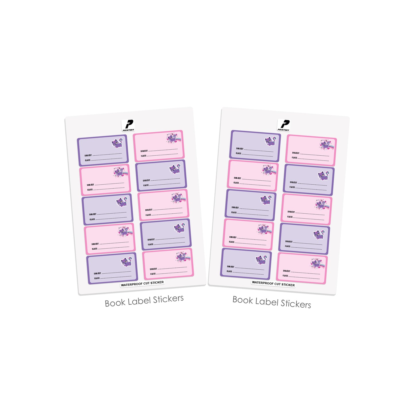 Ready to Buy School Label Pack D073 - Cat