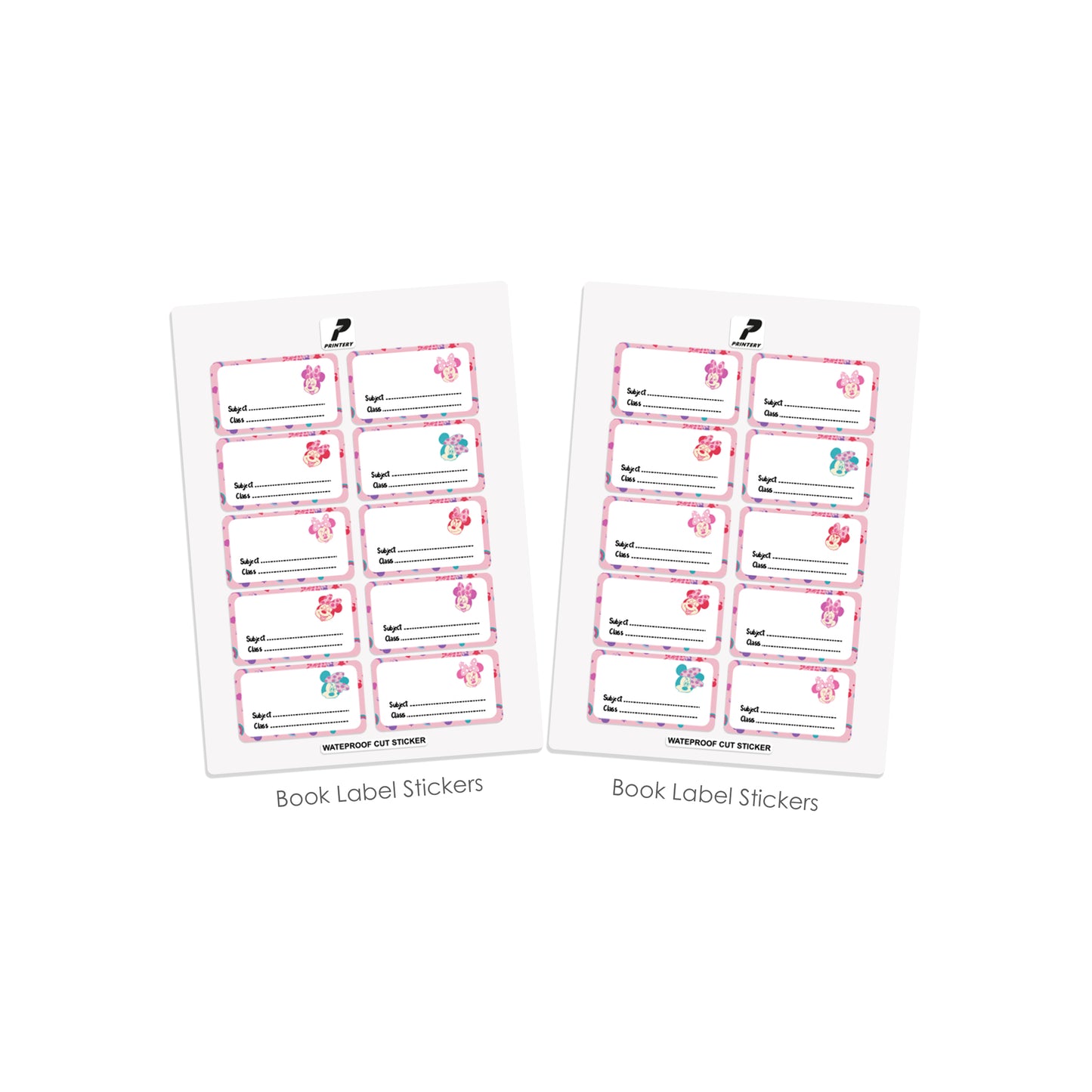 Ready to Buy School Label Pack D081 - Minnie Mouse
