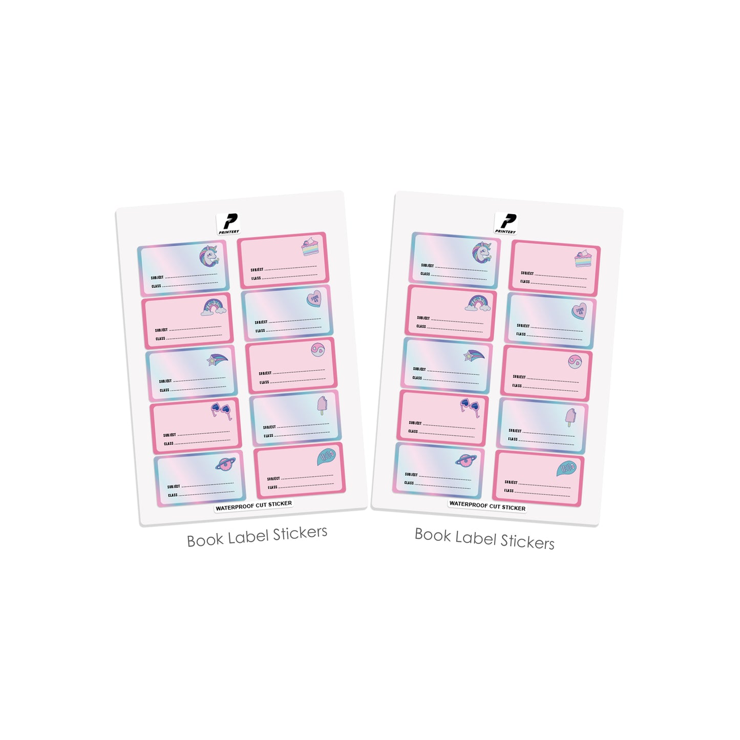 Ready to Buy School Label Pack D077 - Unicorn