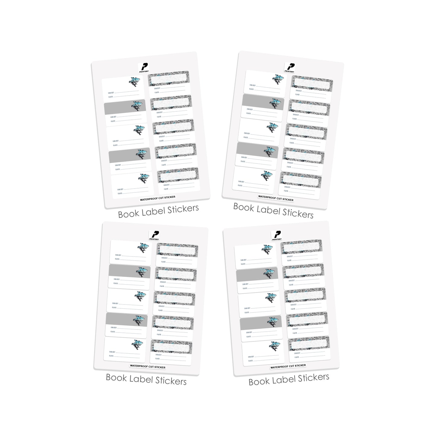 Ready to Buy School Label Pack D078 - Shark