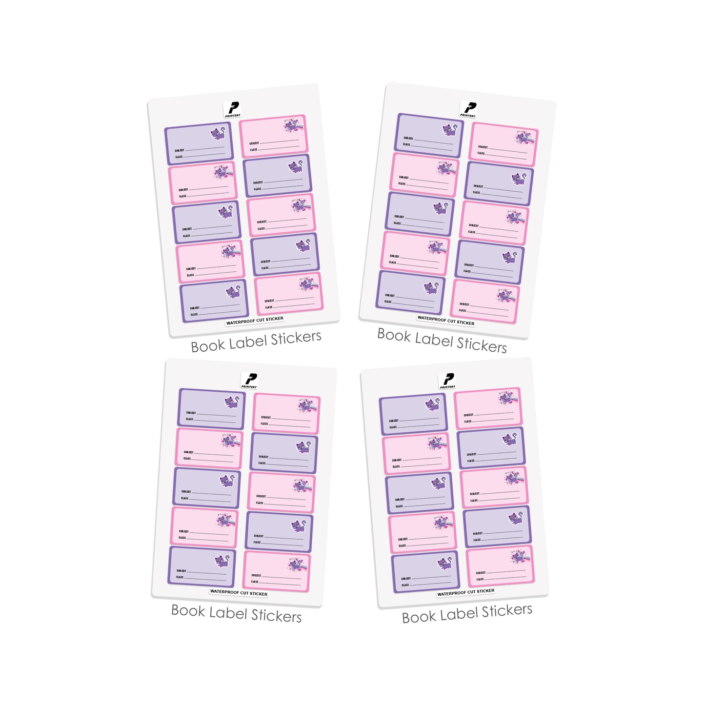 Ready to Buy School Label Pack D073 - Cat