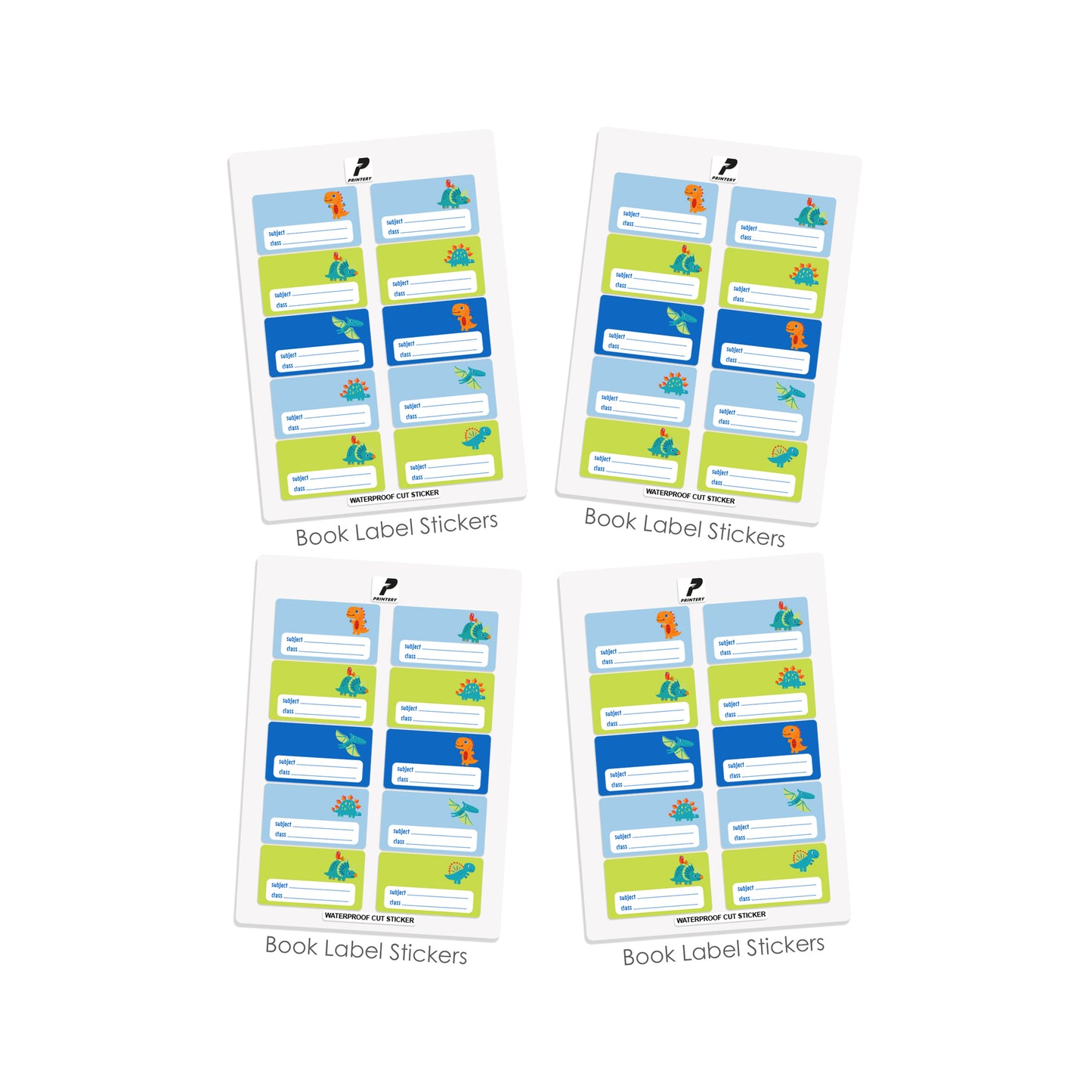 Ready to Buy School Label Pack D070 - Dinosaur