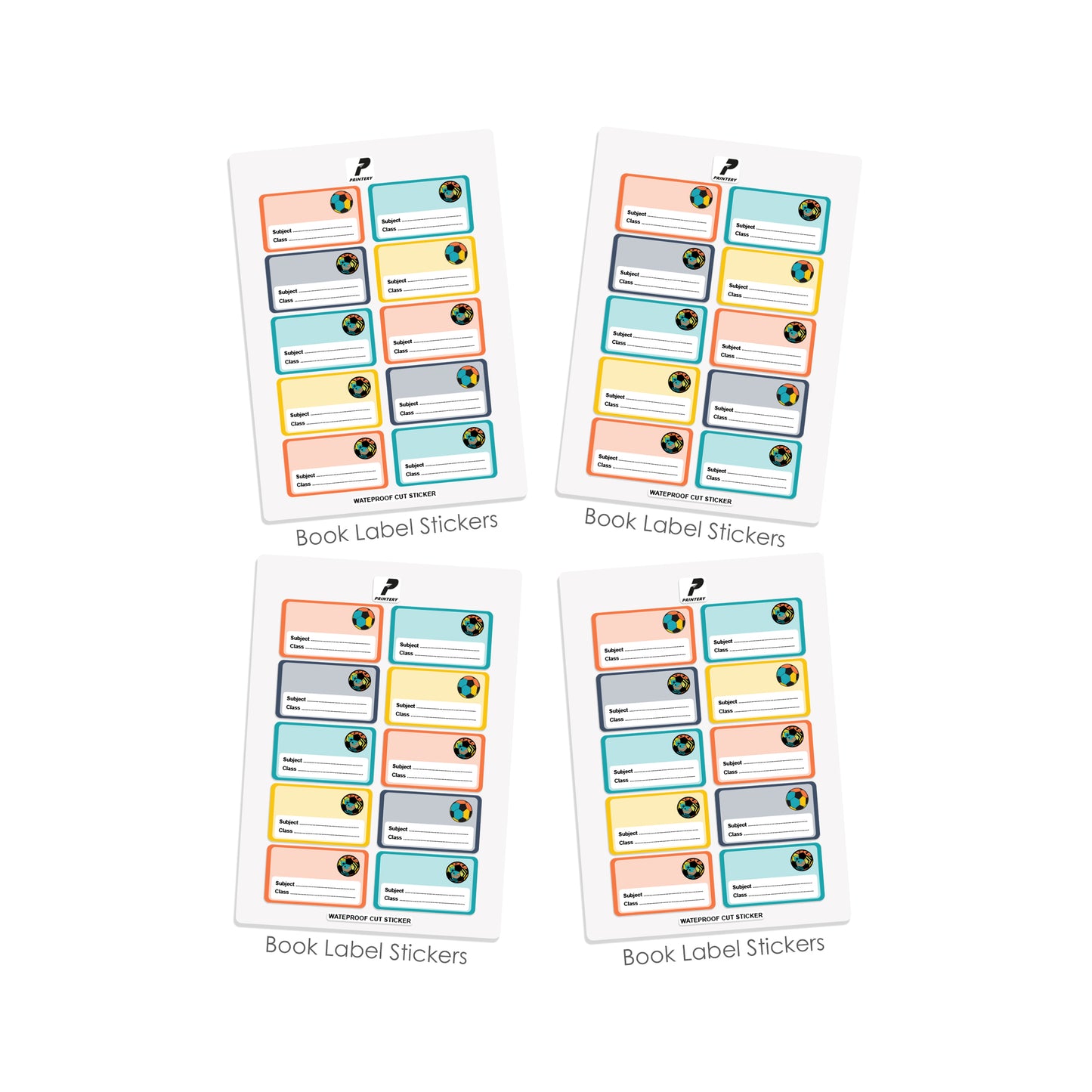 Ready to Buy School Label Pack D074 - Football