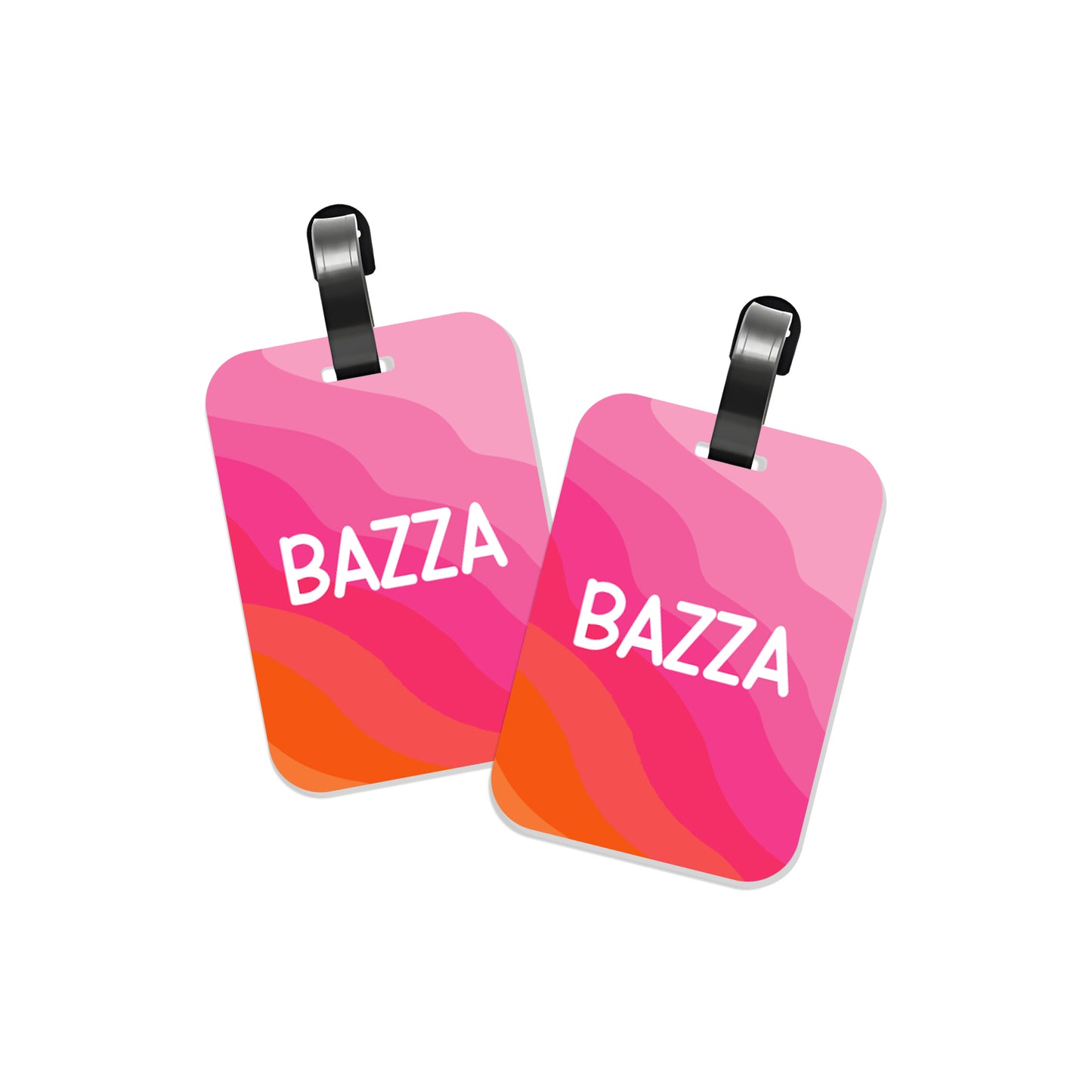 School Tags D165 - Pink Retro Waves