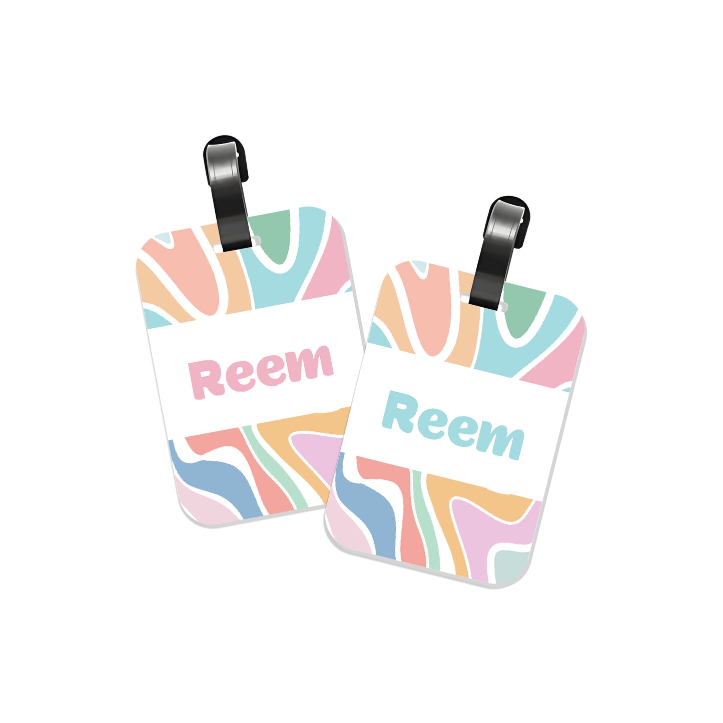 School Tags D164 - Color Waves