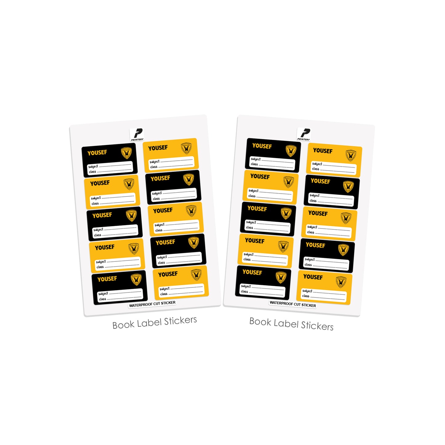 School Label Stickers Pack D127 - Al Qadsia