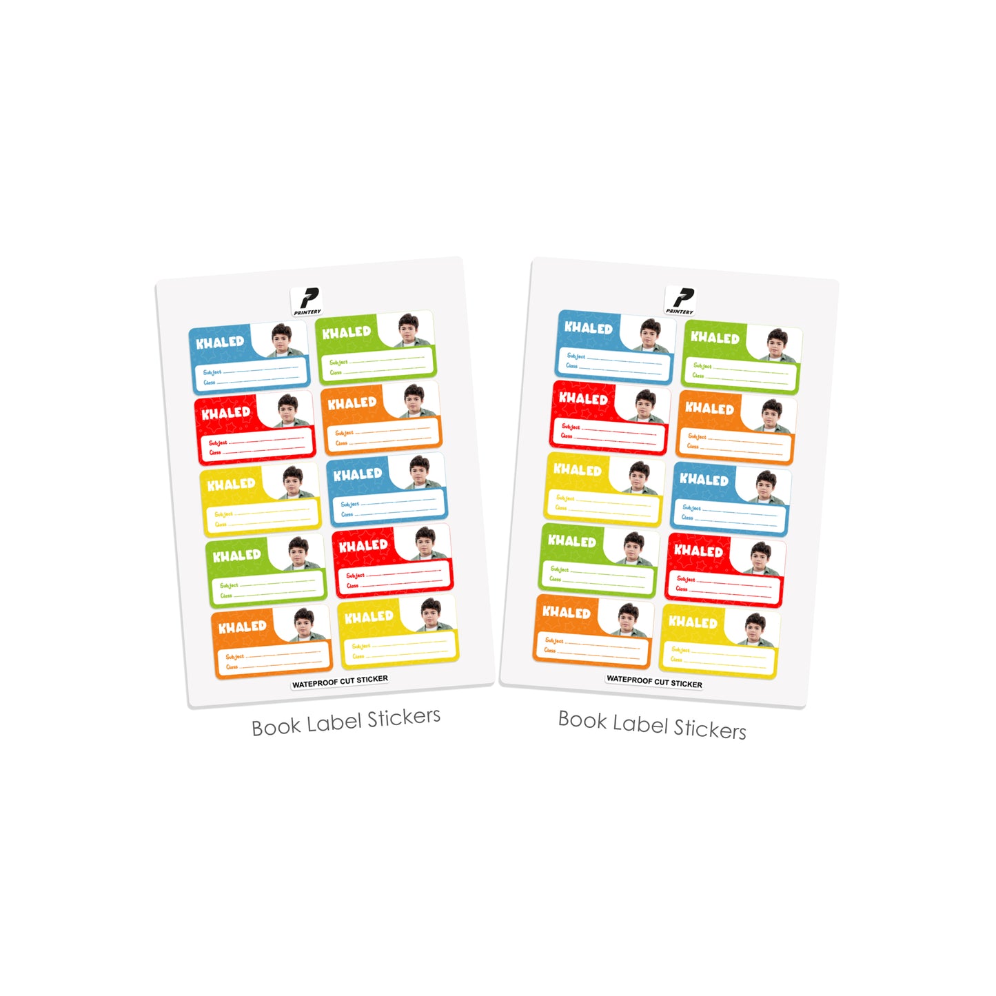 School Label Stickers Pack D133 - Boy Photo Theme