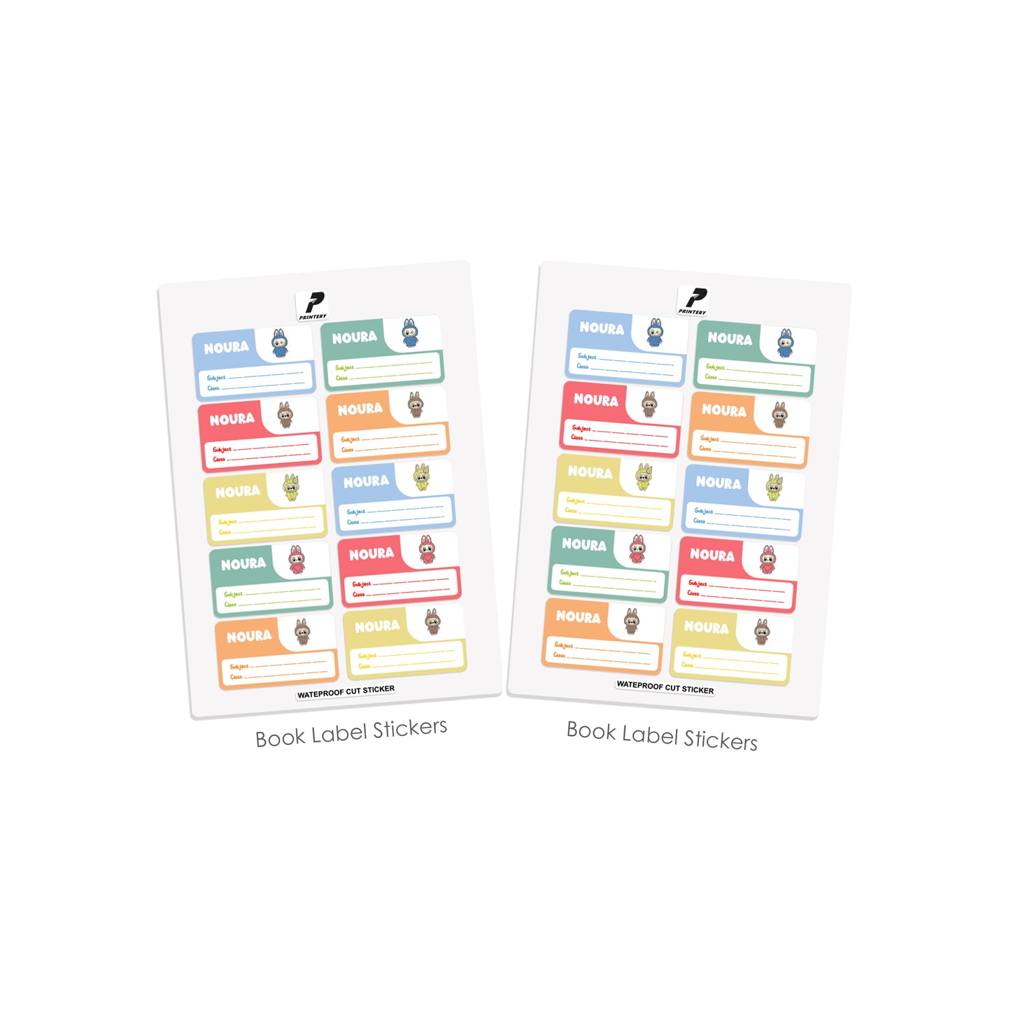School Label Stickers Pack D159 - Labubu