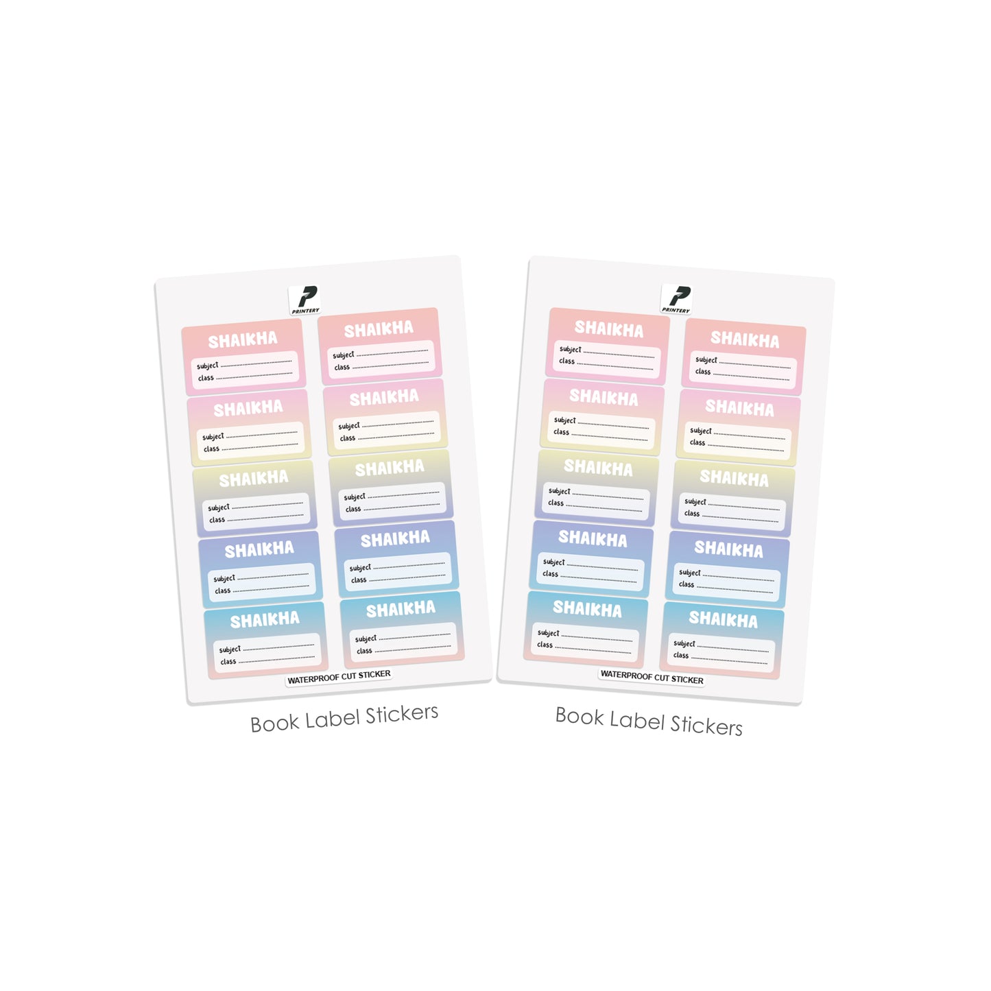 School Label Stickers Pack D140 - Basic Theme