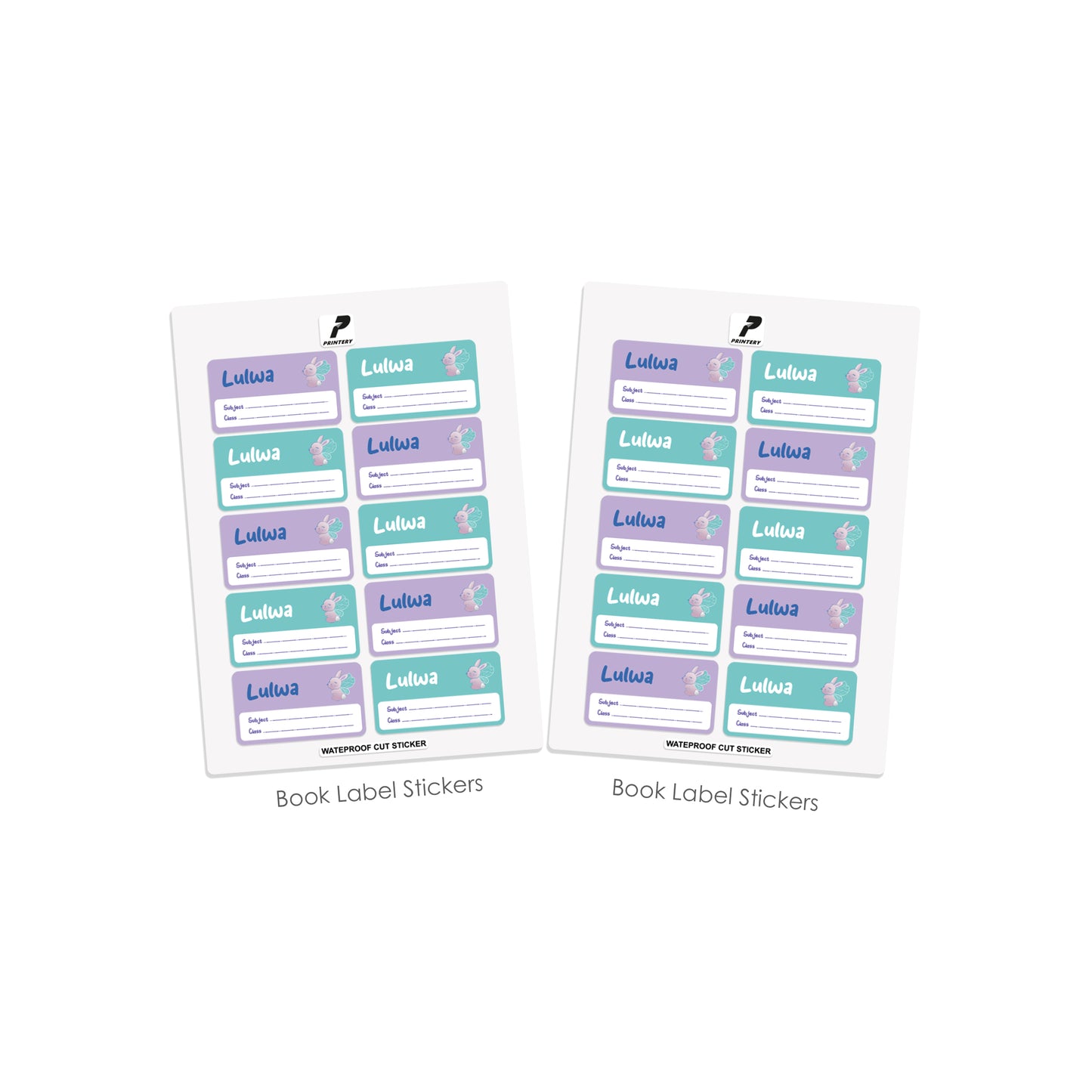 School Label Stickers Pack D116 - Rabbit