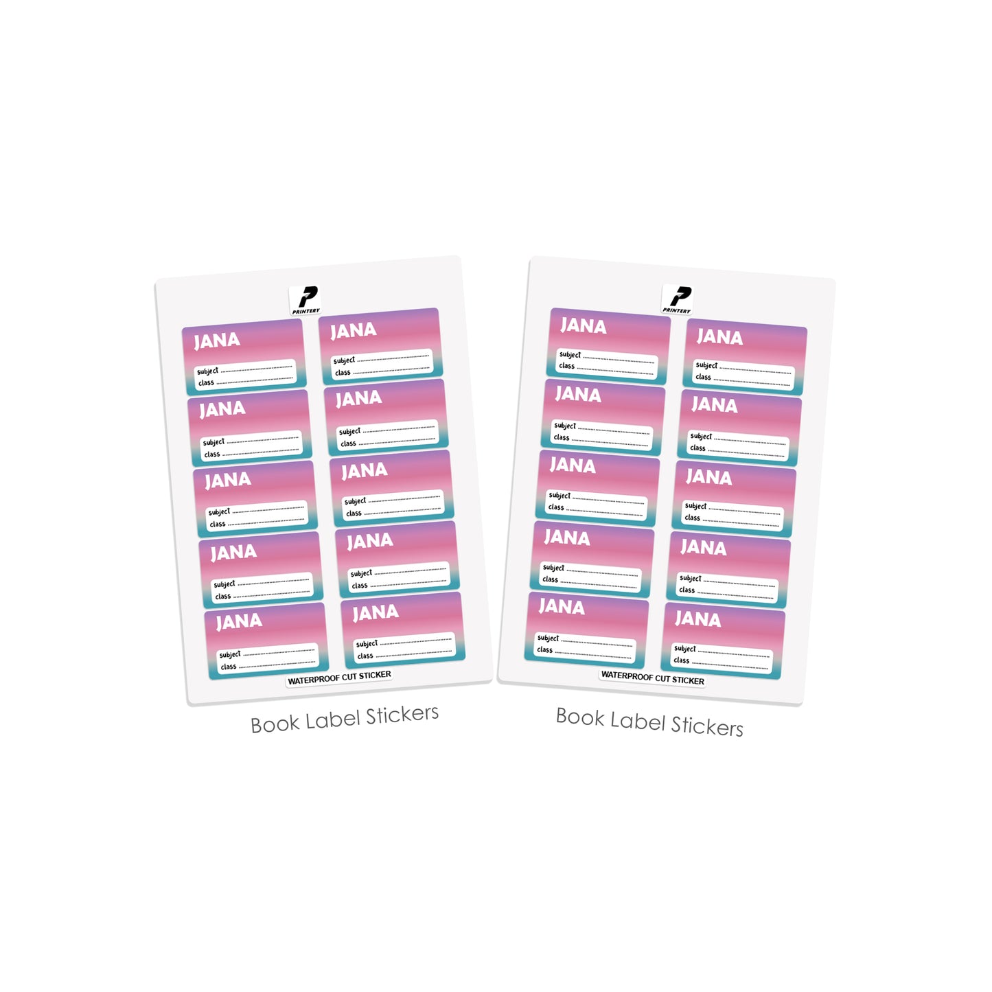 School Label Stickers Pack D105